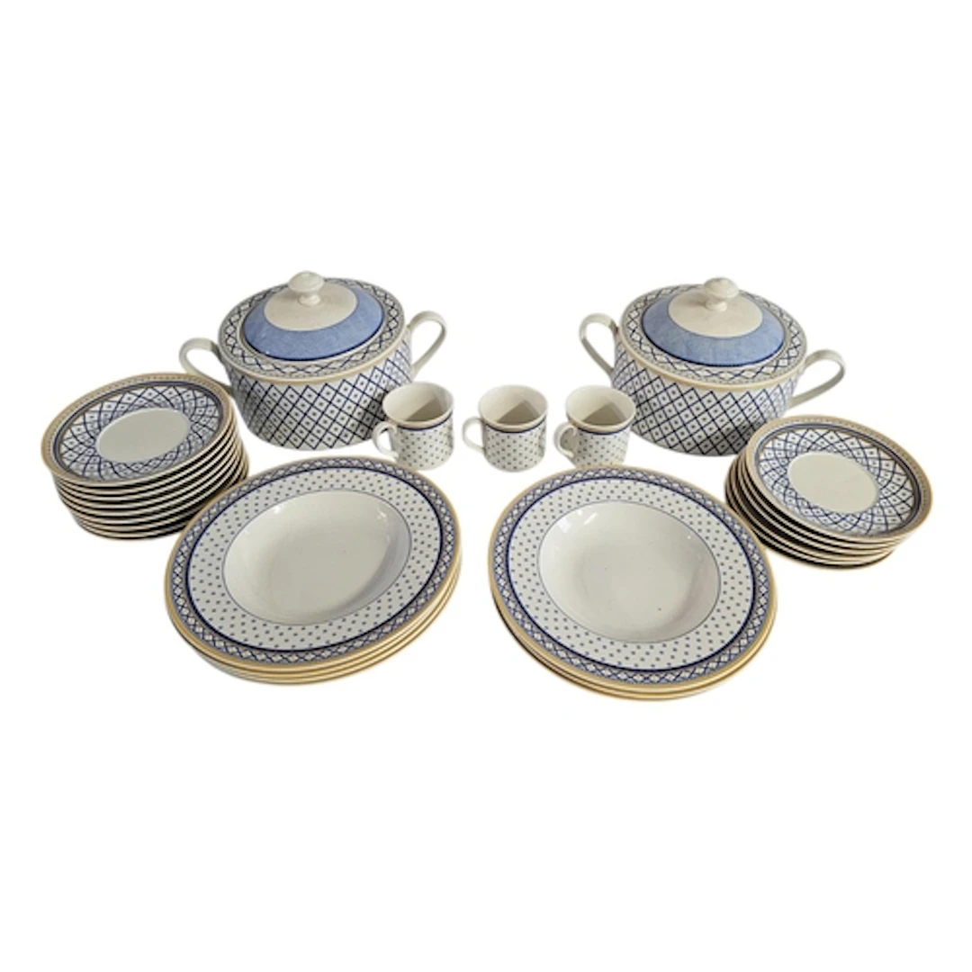 VILLEROY AND BOCH, A VINTAGE POTTERY DINNER SERVICE Two larg...