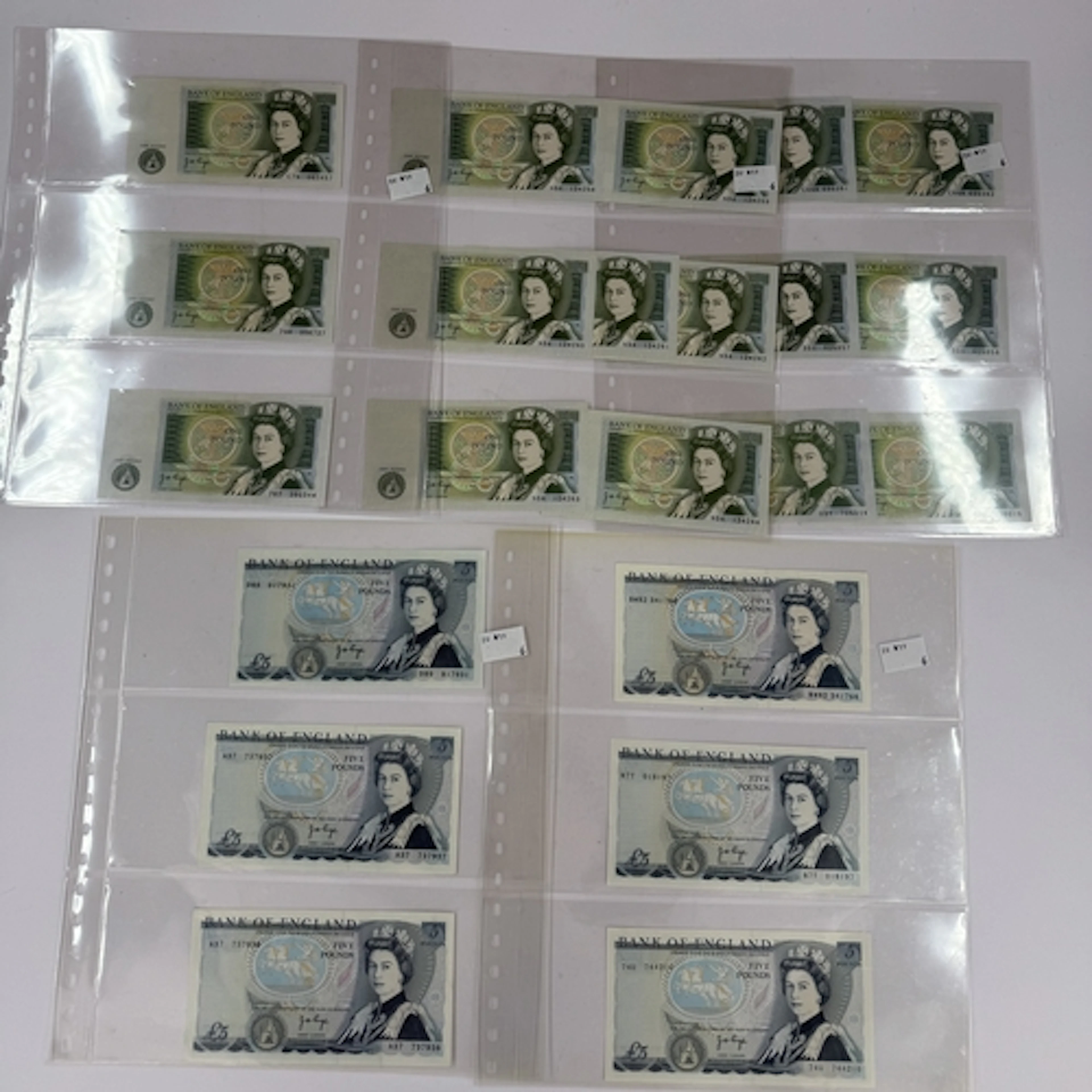Banknotes: J B Page, £1 notes x 3 prefix C79, 70H, 78T, cons...