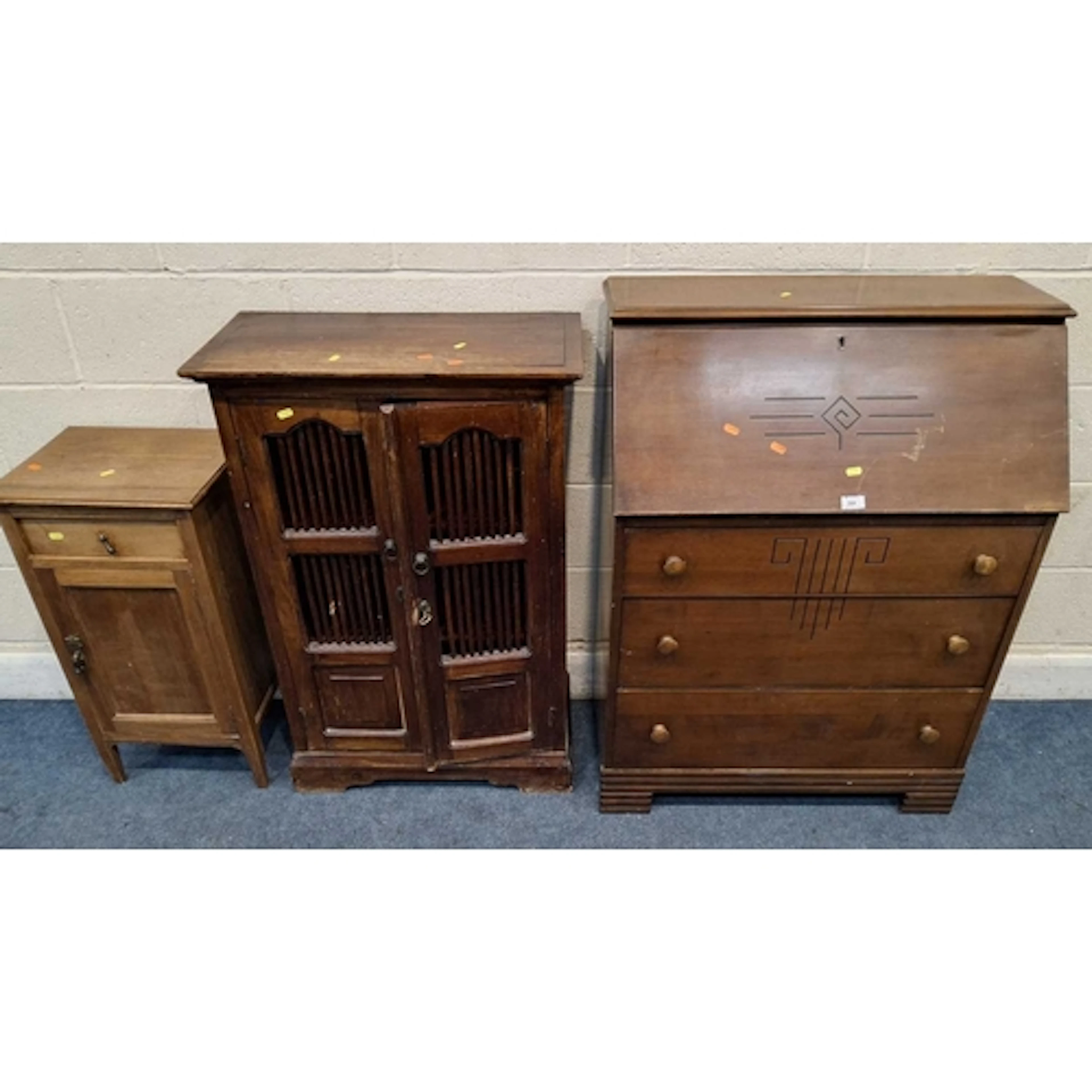 A REPRODUCTION BUREAU, the fall front door enclosing a fitte...