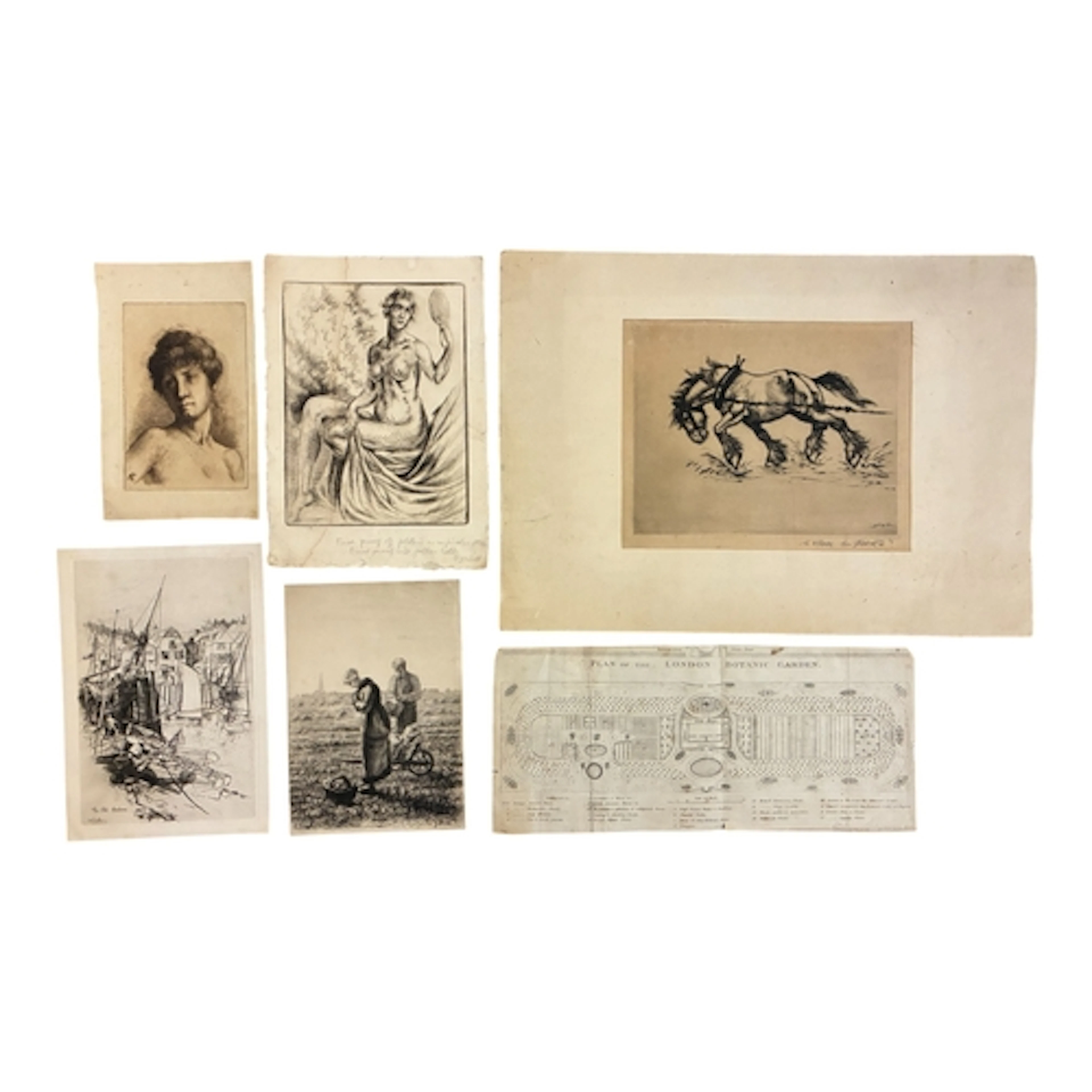 A collection of etchings and engravings, to include: H. O'Ne...