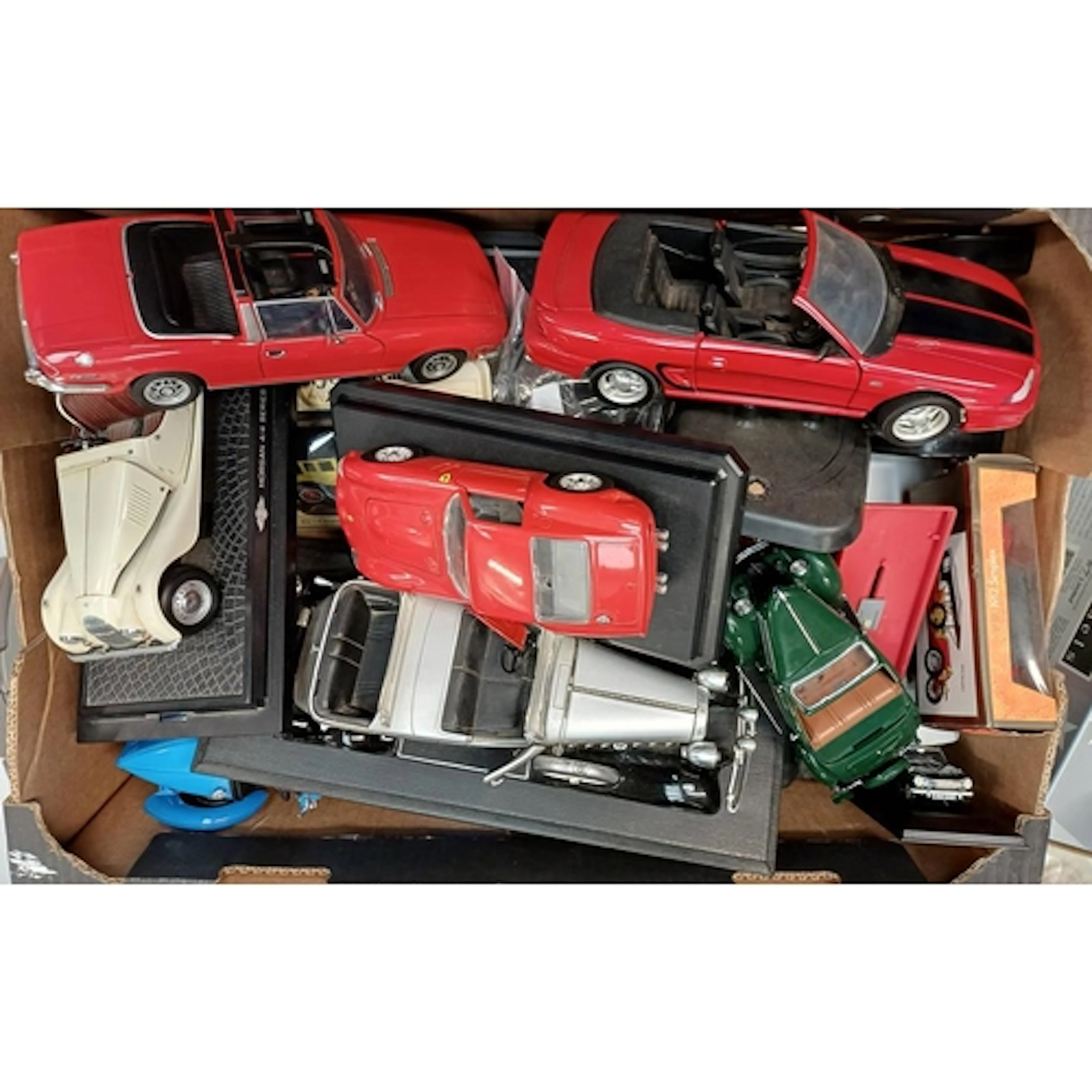 SELECTION OF PLAY WORN MODEL VEHICLES FROM BURAGO, MATCHBOX,...