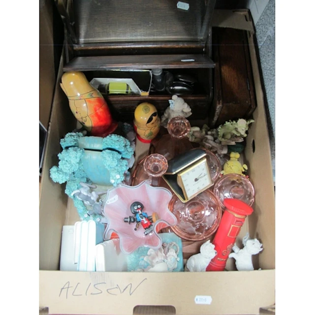 Collectables, including vintage carved wall-hanging dressing...