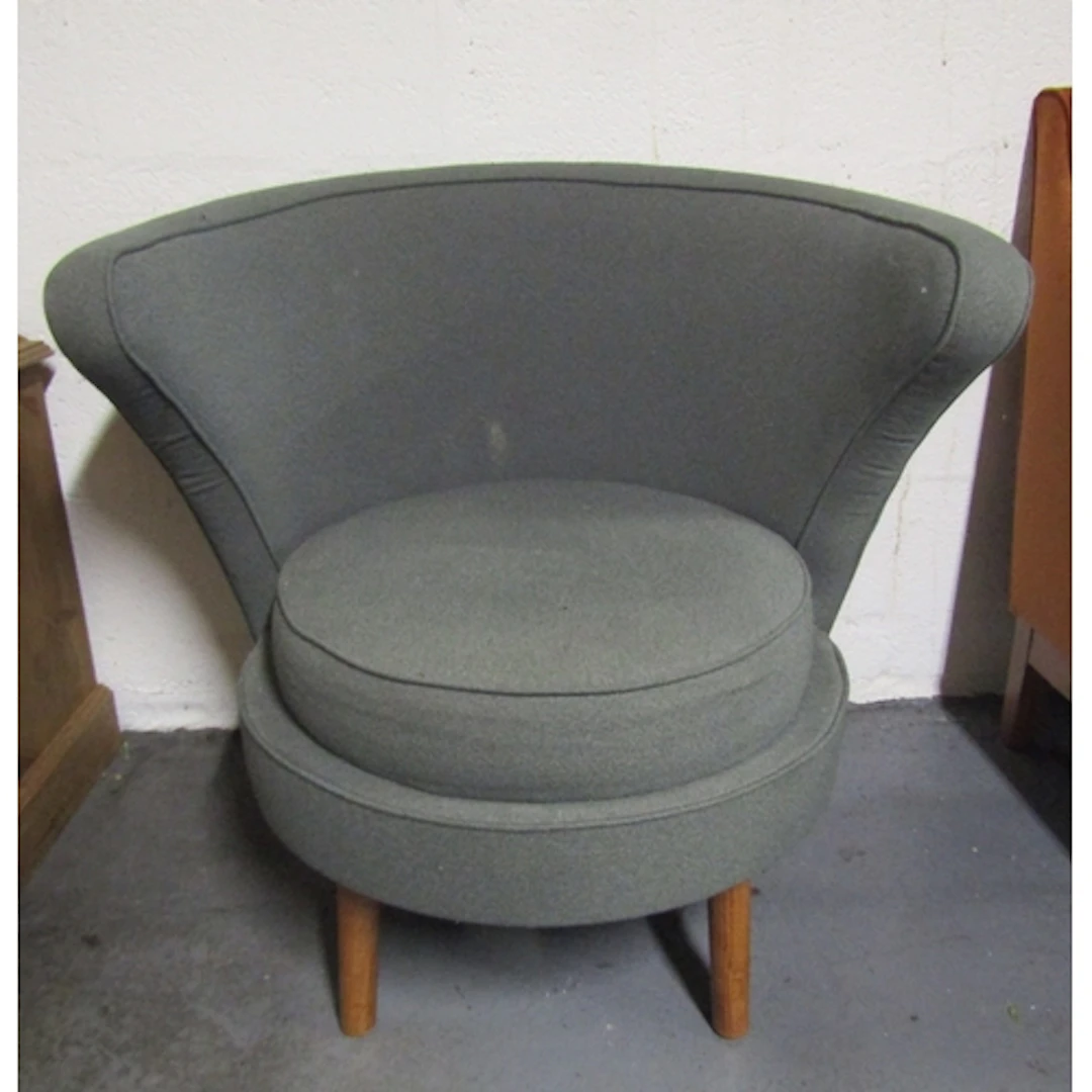 Modern Designer Upholstered Side Tub Frame Armchair Full Siz...