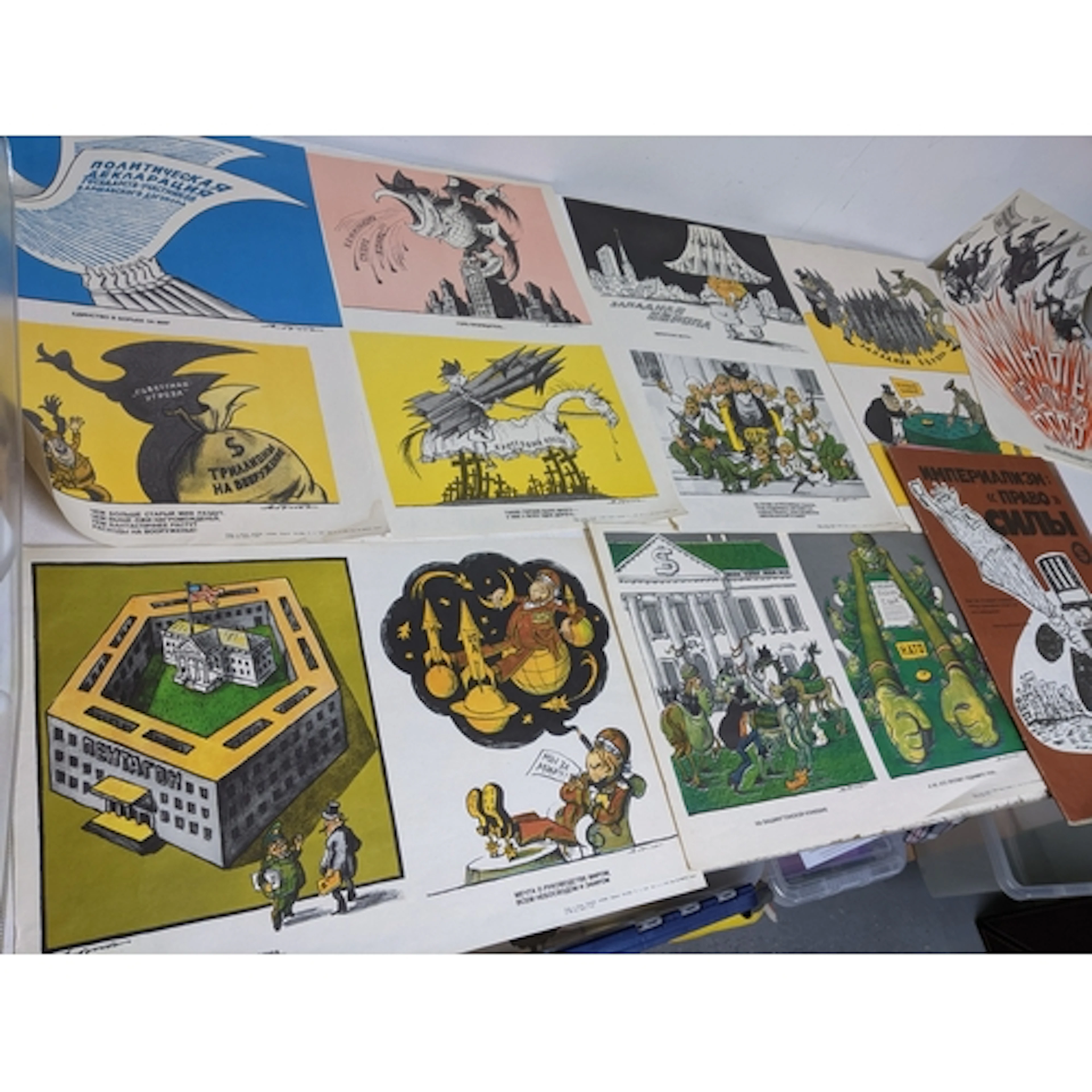 A collection of c1980s Russian anti NATO propaganda posters ...