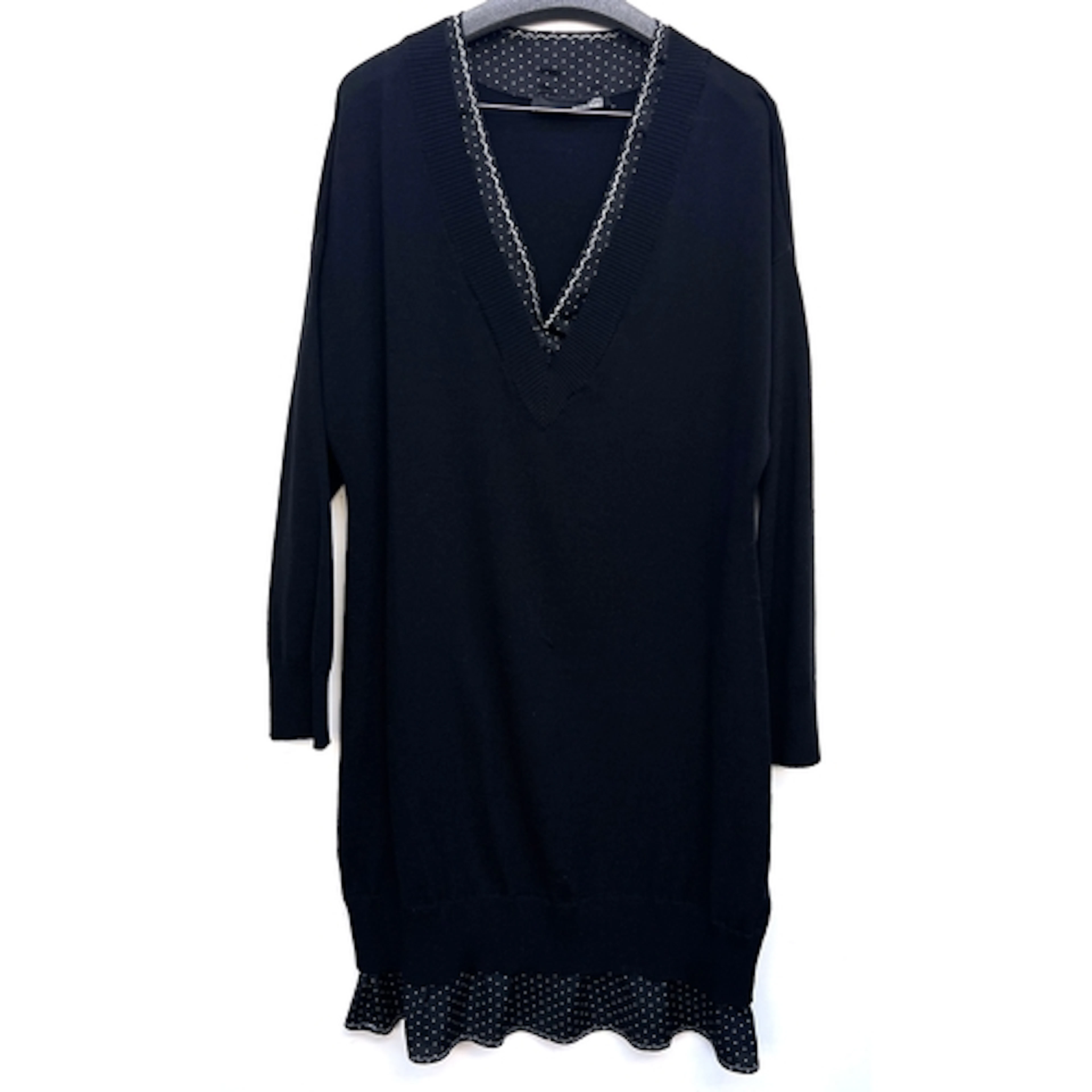 A Love Moschino black wool long sleeved dress, size L