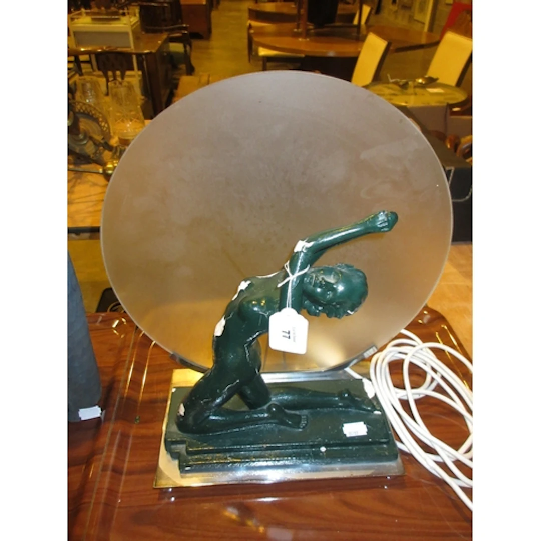 Art Deco Figure Table Lamp, some faults