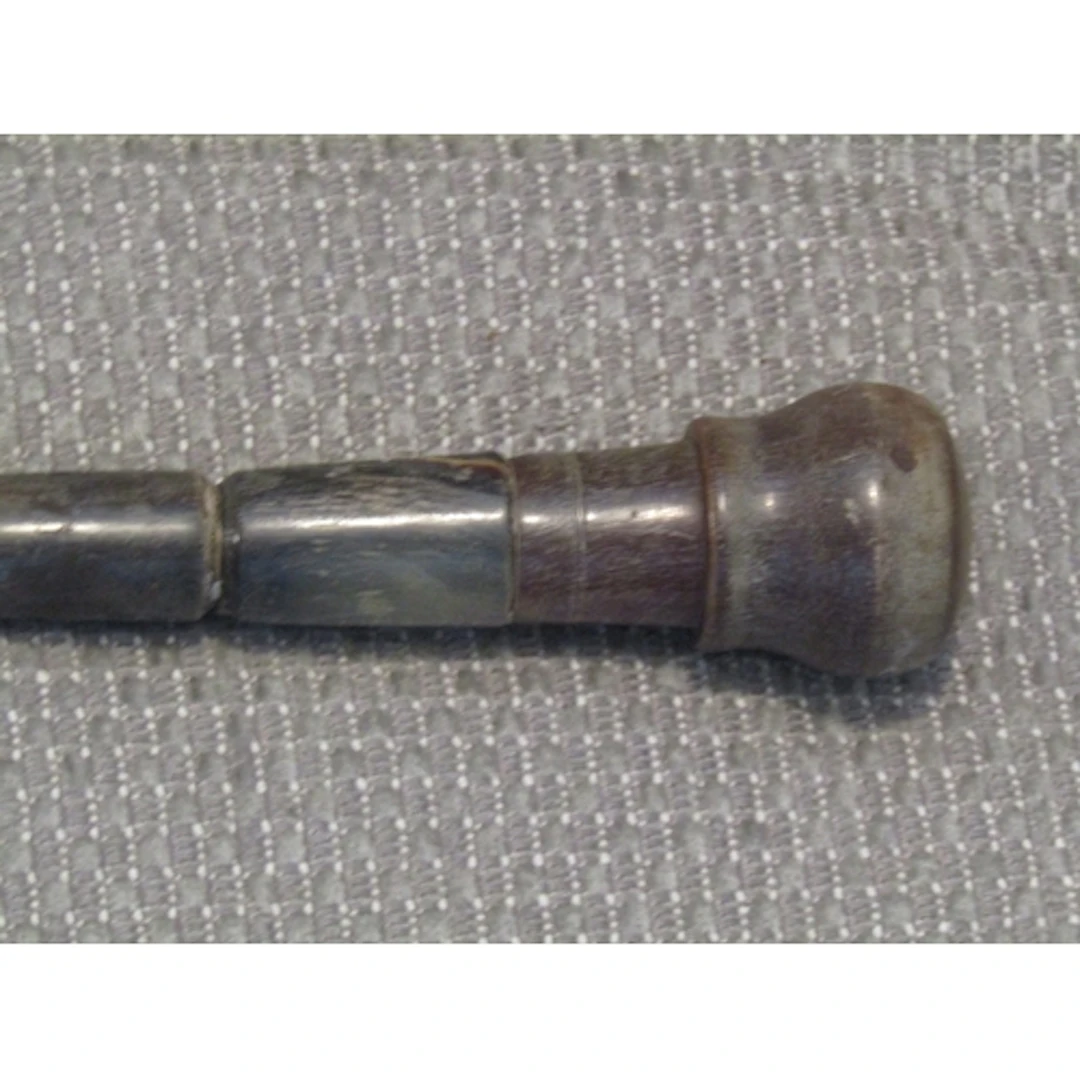 Unusual Stone or Bonework Decorated Segmented Walking Stick ...