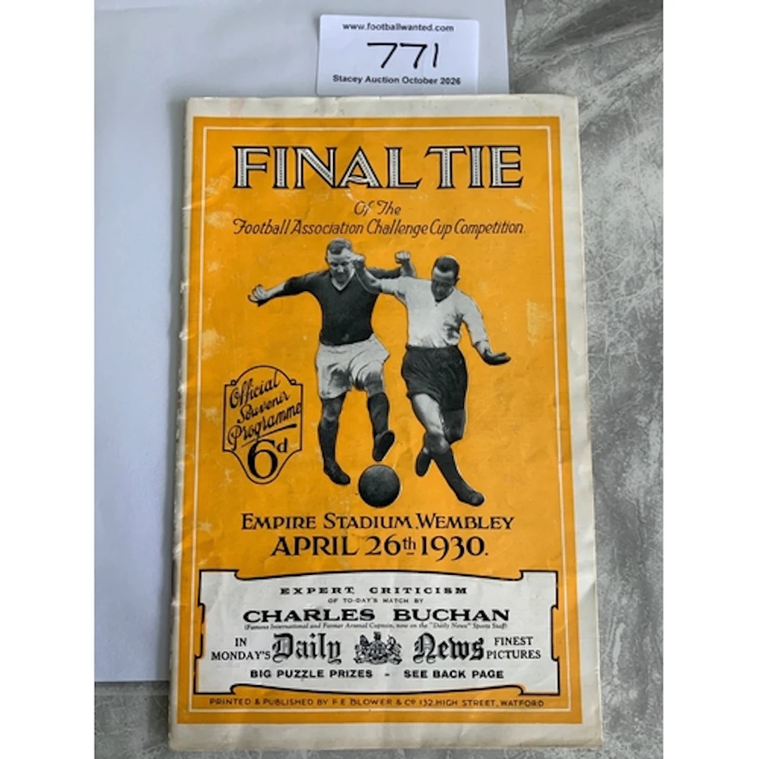 1930 FA Cup Final Football Programme: Arsenal v Huddersfield...