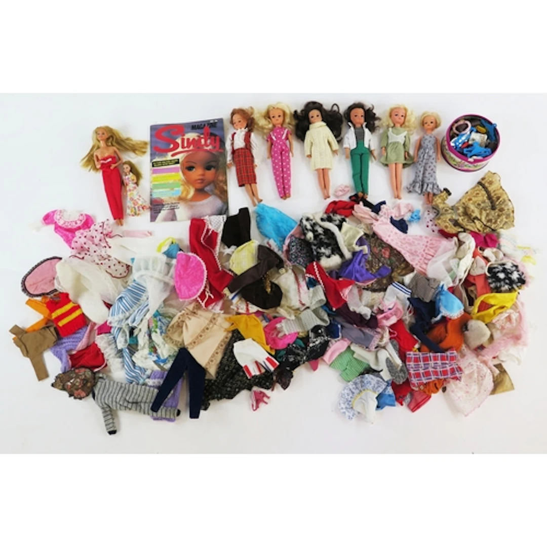 Vintage Sindy Dolls and Clothes Collection together with man...