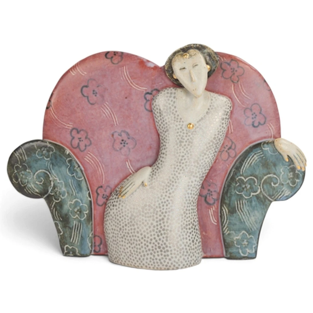 HELEN MARTINO (b.1947) A studio pottery stoneware figure in ...