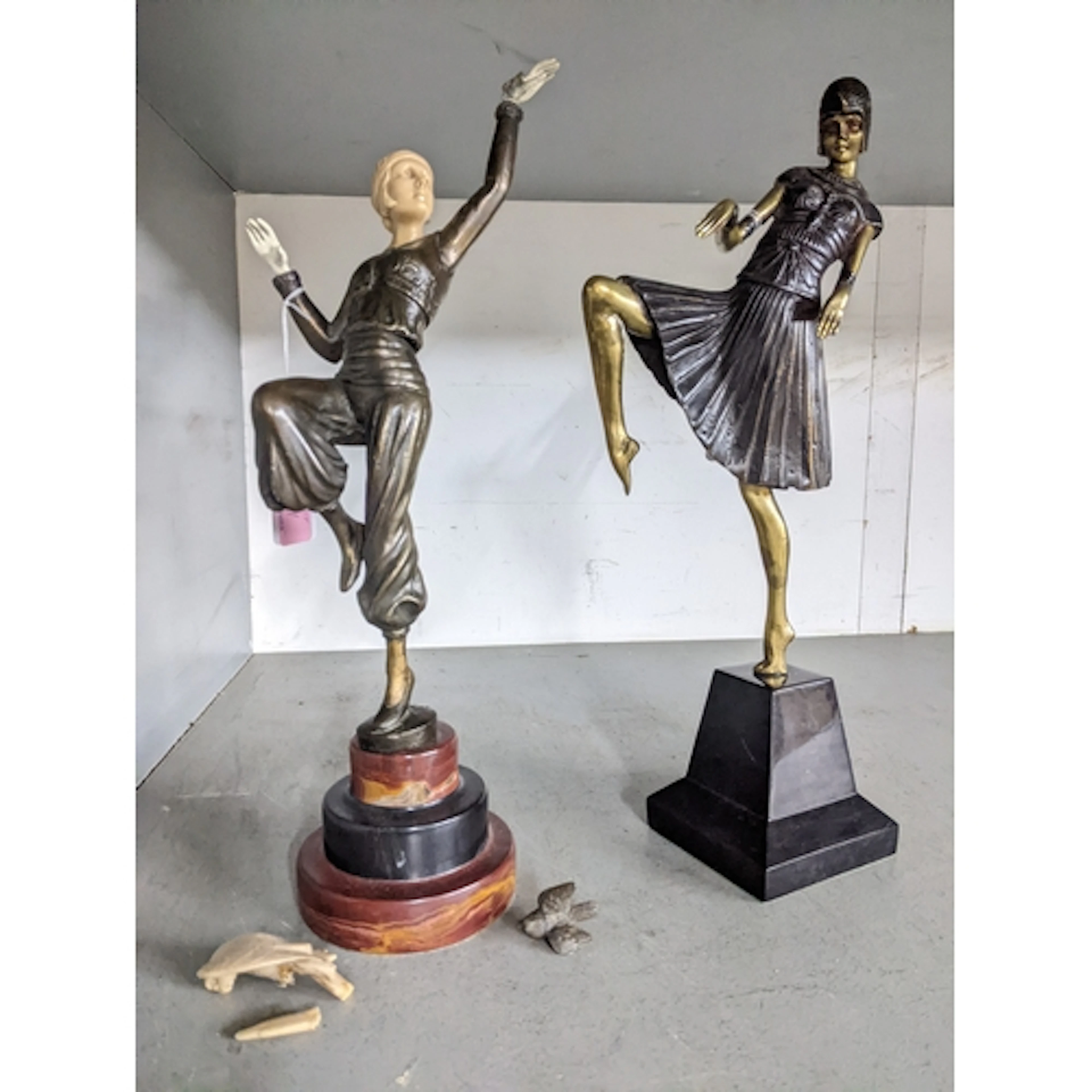 Two sculptures - Paul Philippe (1870-1930) - The Russian Dan...