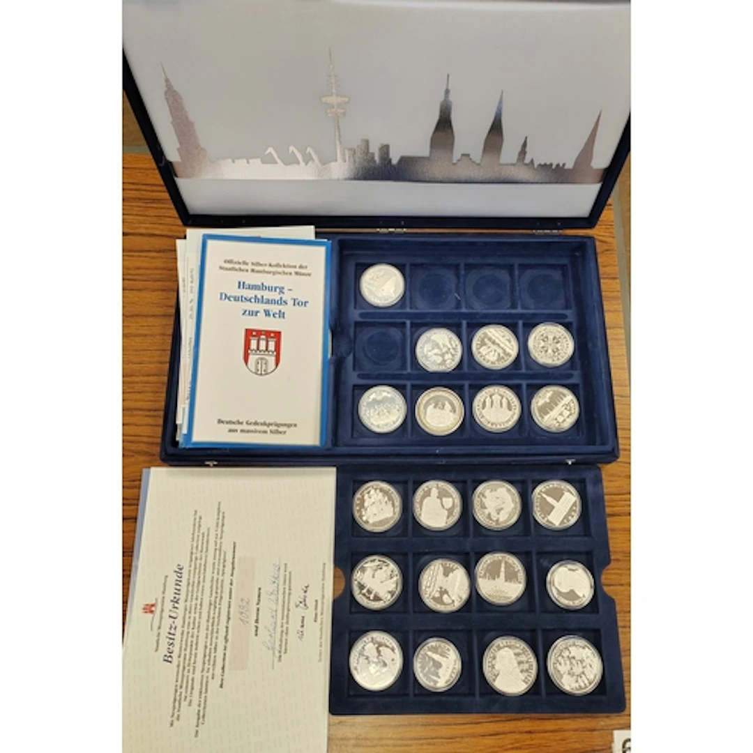 Germany. 'Official silver coins of the Hamburg Mint' silver ...