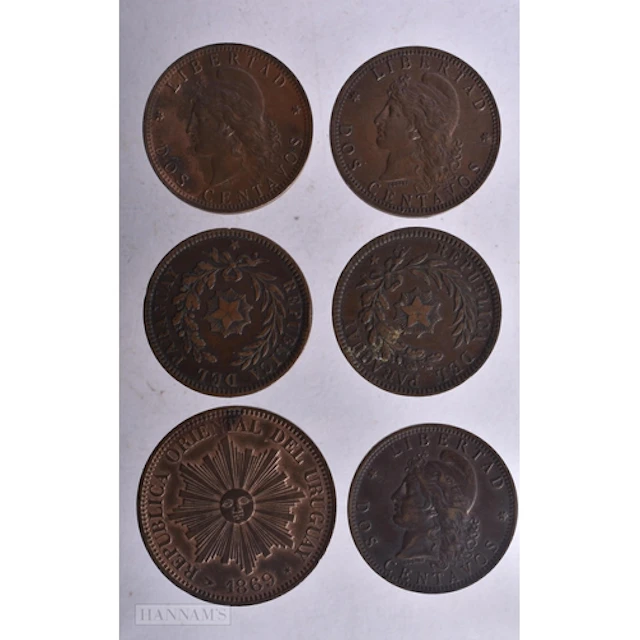 ASSORTED SOUTH AMERICA COINS including Paraguay & Argentina....