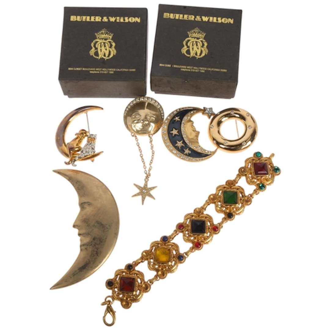 BUTLER & WILSON - various costume jewellery, including panel...