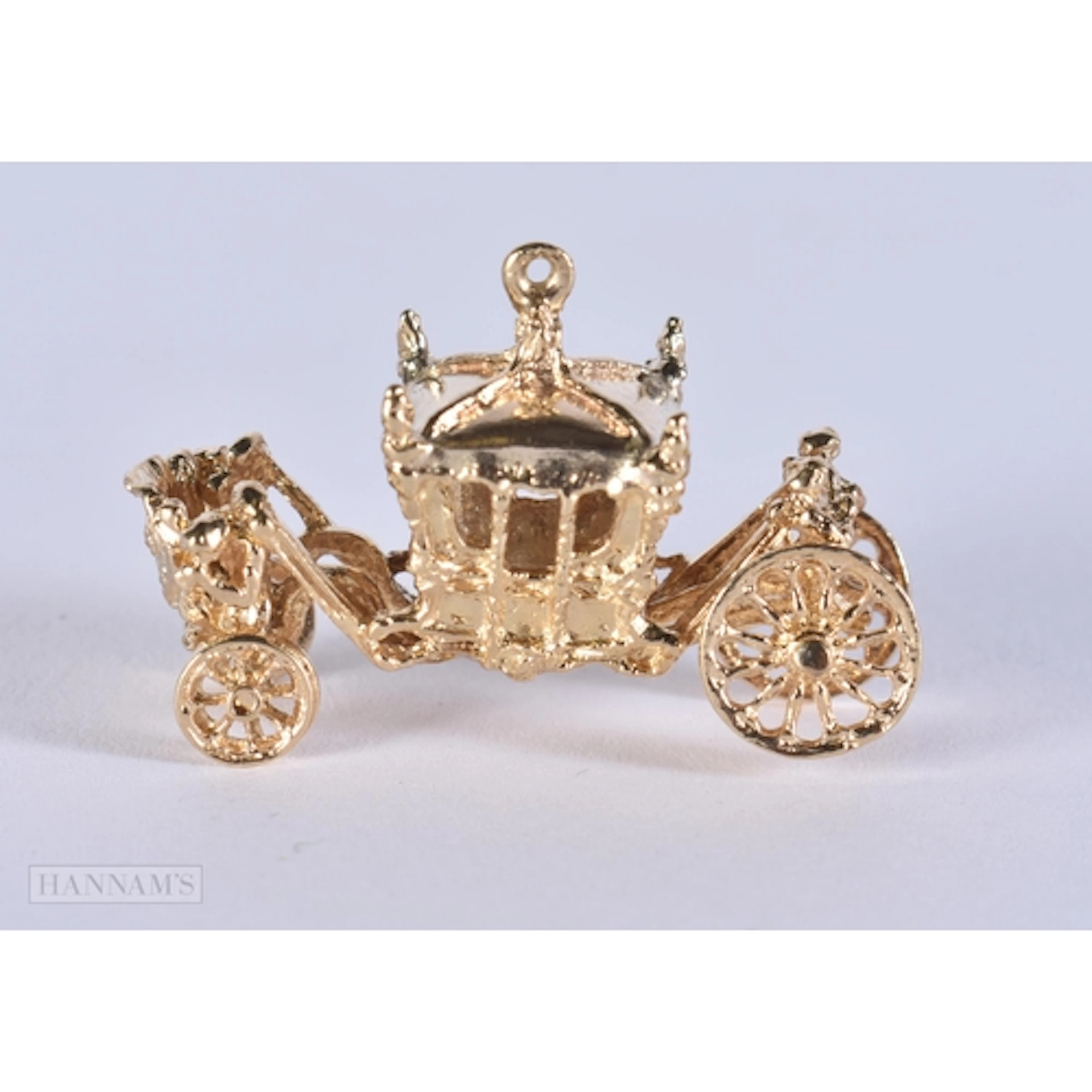 A Vintage 9ct gold novelty British Royal gold State coach ca...