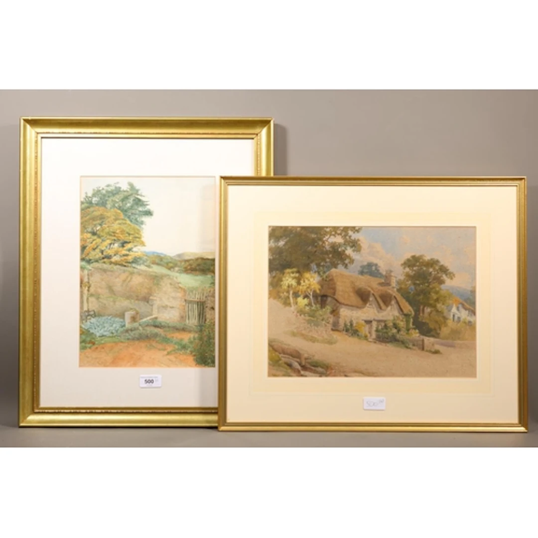 DR JAMES GOW, Near Dartmouth, watercolour painting, signed w...
