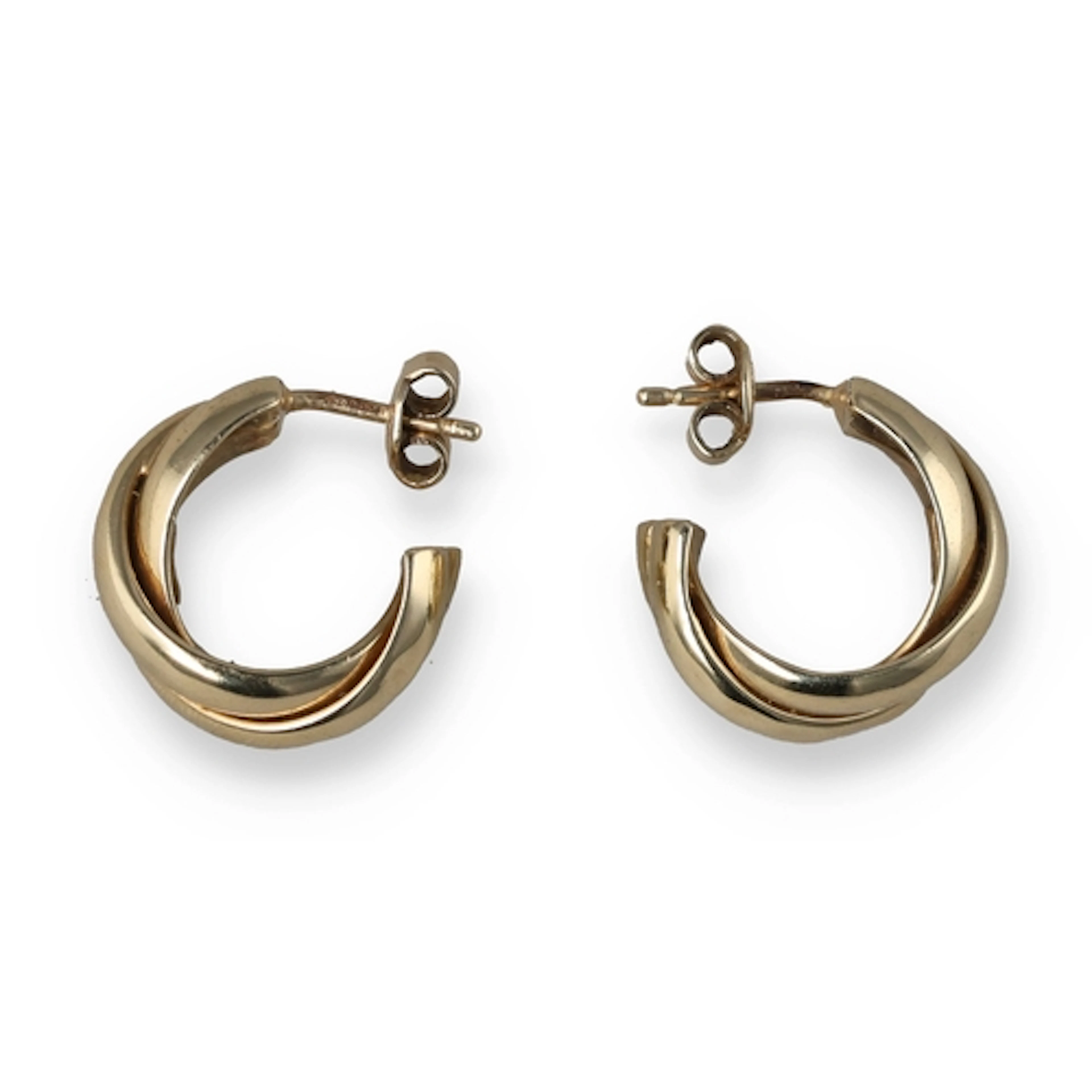 A PAIR OF 9CT GOLD HOOPS 6.7gms