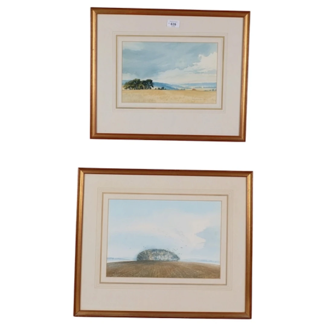 Fred Middlehurst ARCA, pair of Cotswold landscapes, watercol...