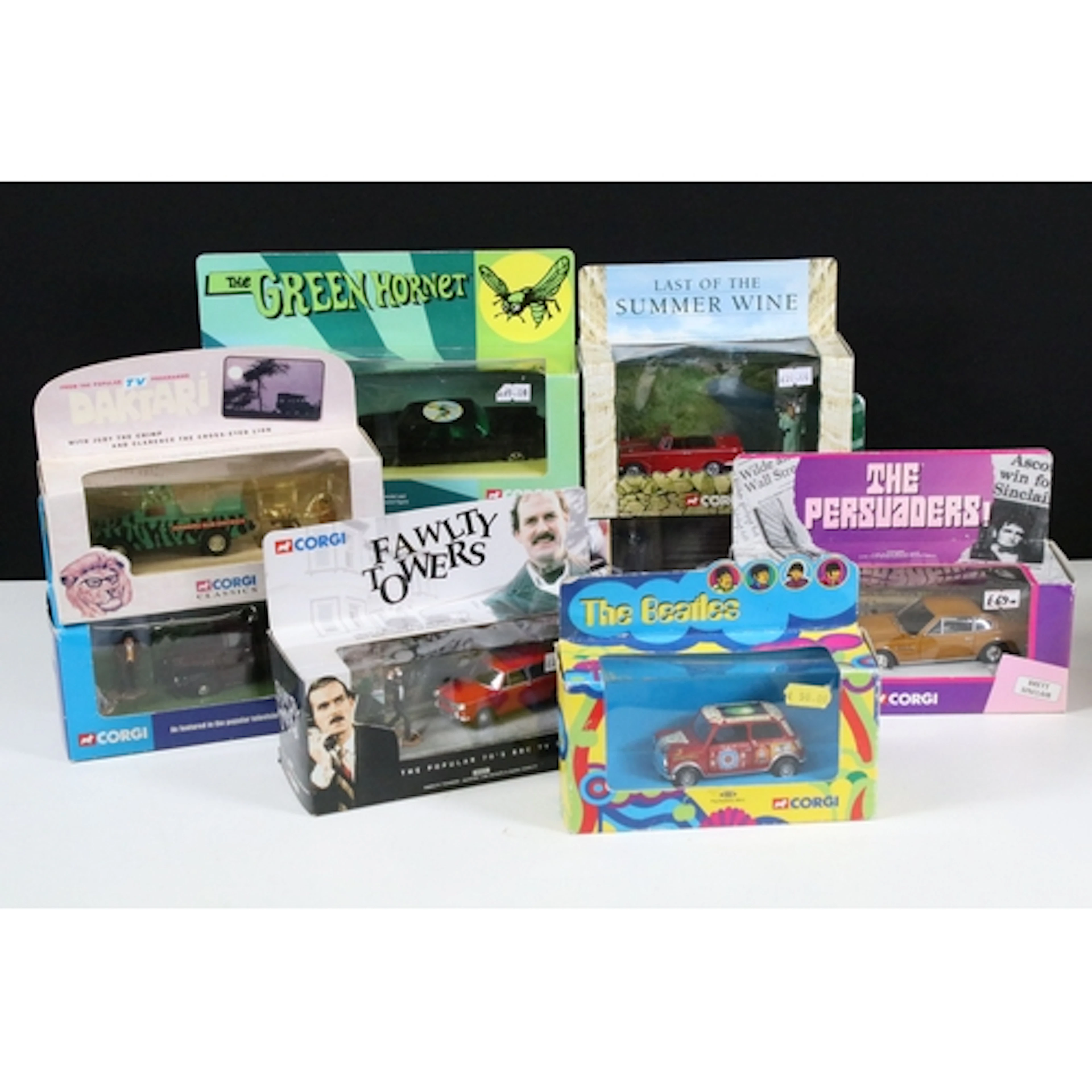 Nine boxed TV / Film / Music related Corgi diecast models to...