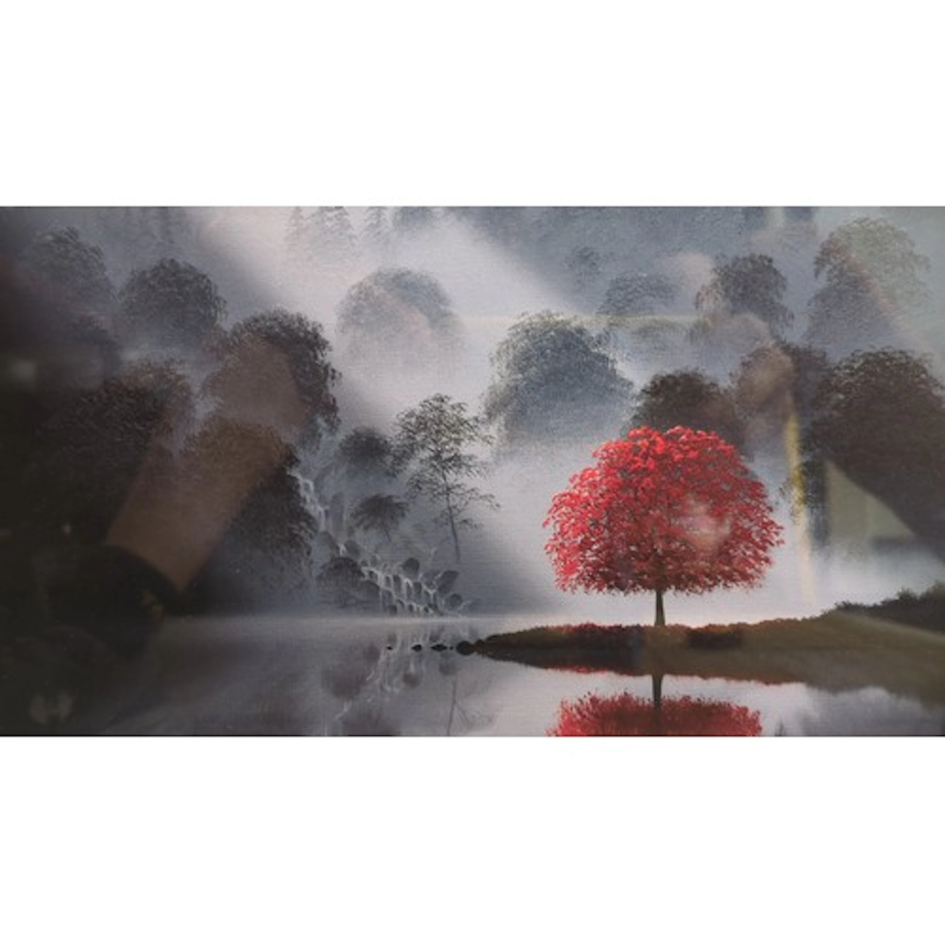 Maurice Bishop, ‘Red Tree in the Sunlight’—a colour print de...