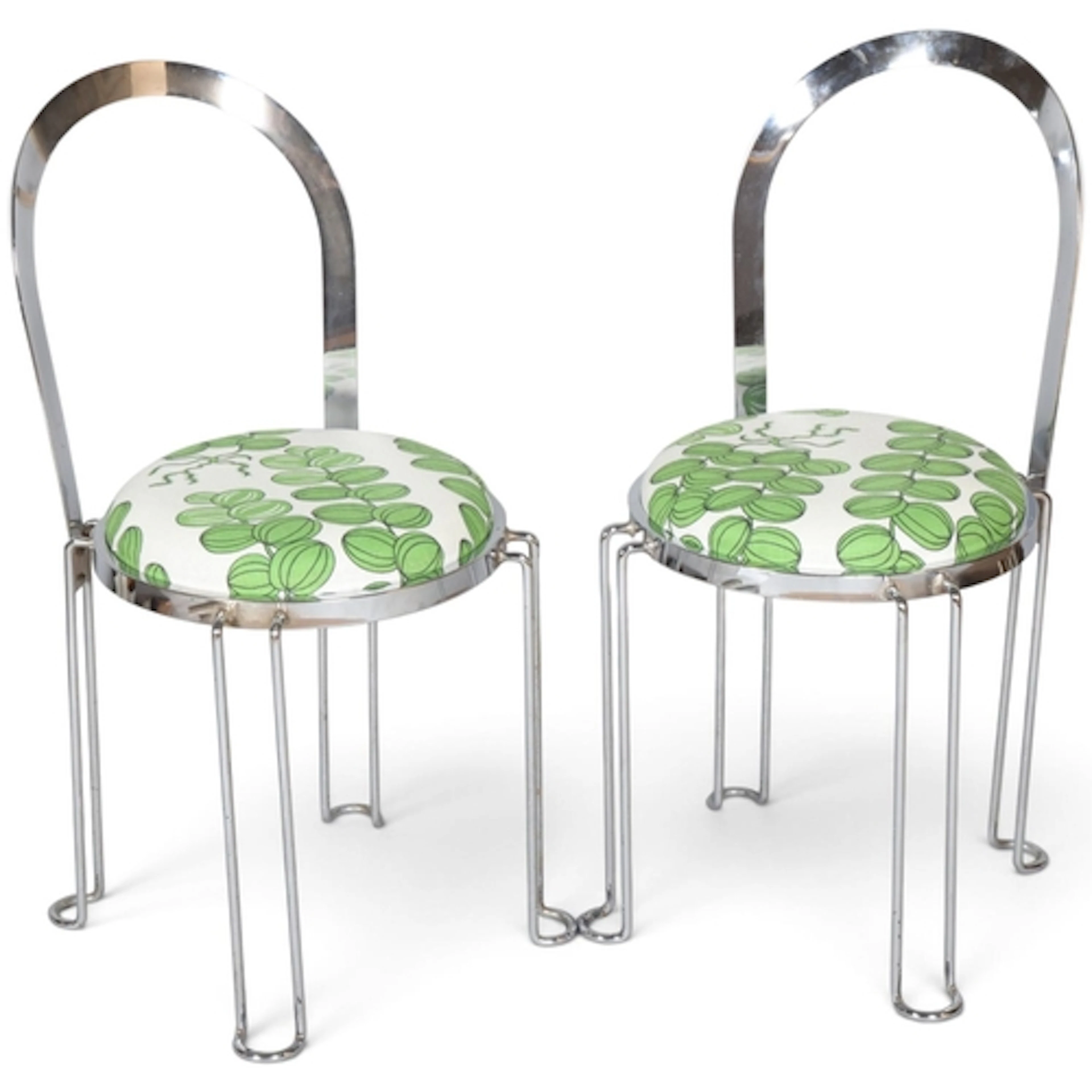 BORGE LINDAU for Bla Station, Sweden, a pair of chrome frame...