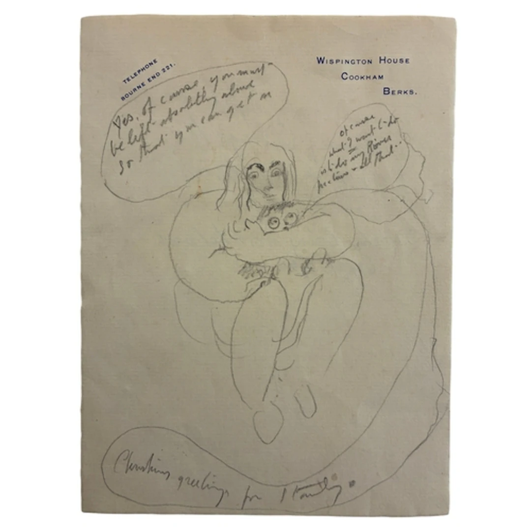 Sir Stanley Spencer RA (1891-1959) - A cartoon sketch showin...