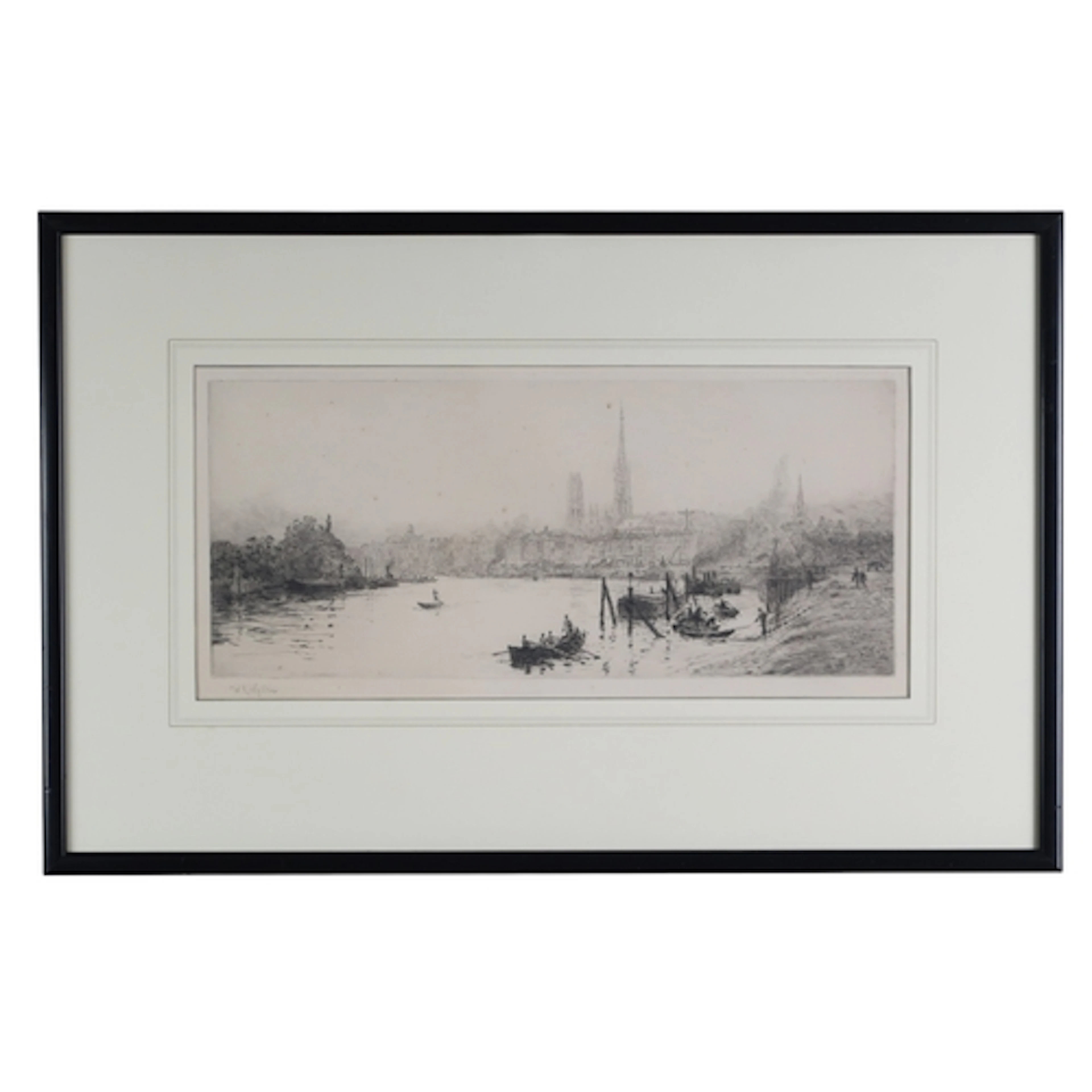 WILLIAM LIONEL WYLLIE RA (BRITISH 1851-1931) THE SEINE AT R...