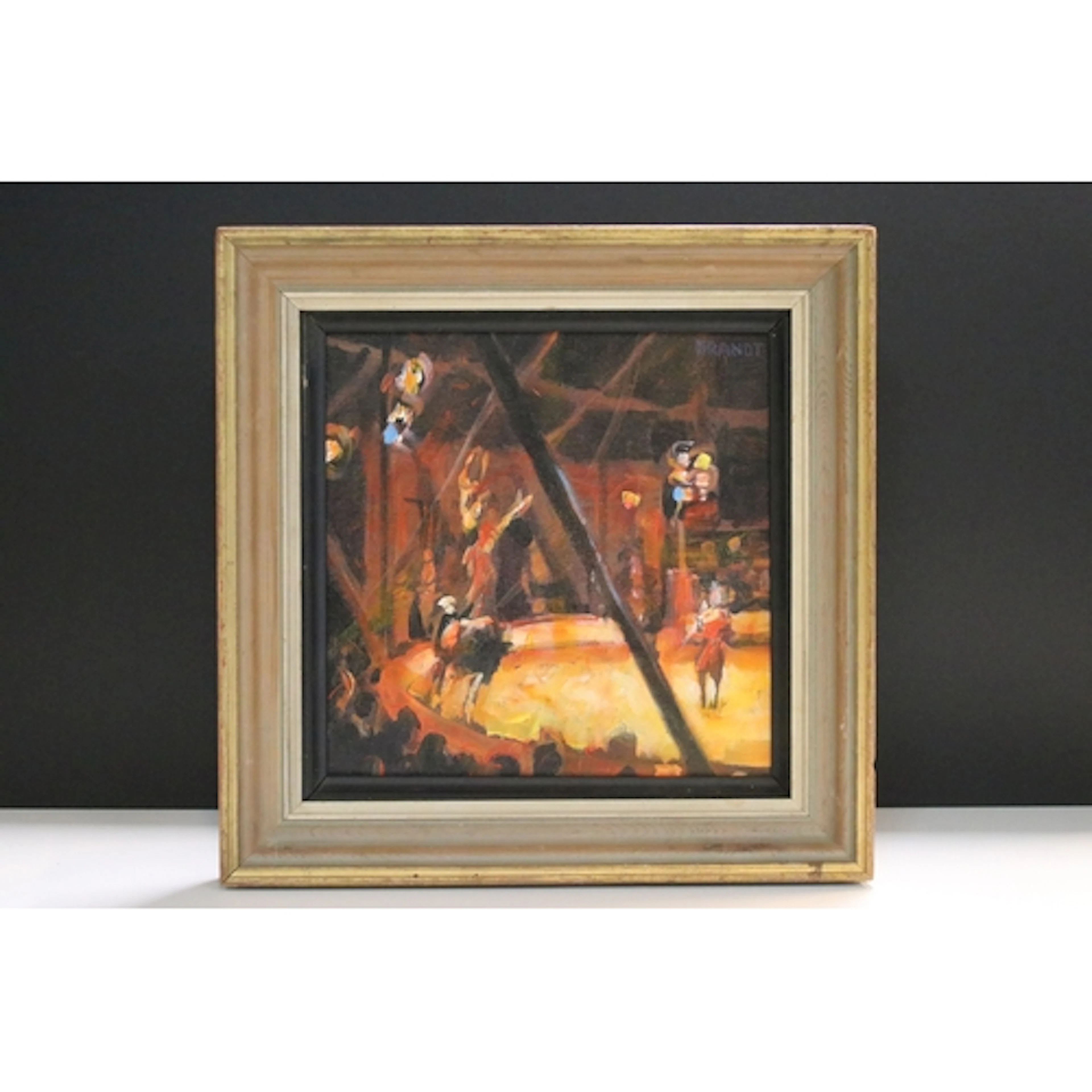 Brandt (20th/21st century), 'Circus-bareback', oil on board,...