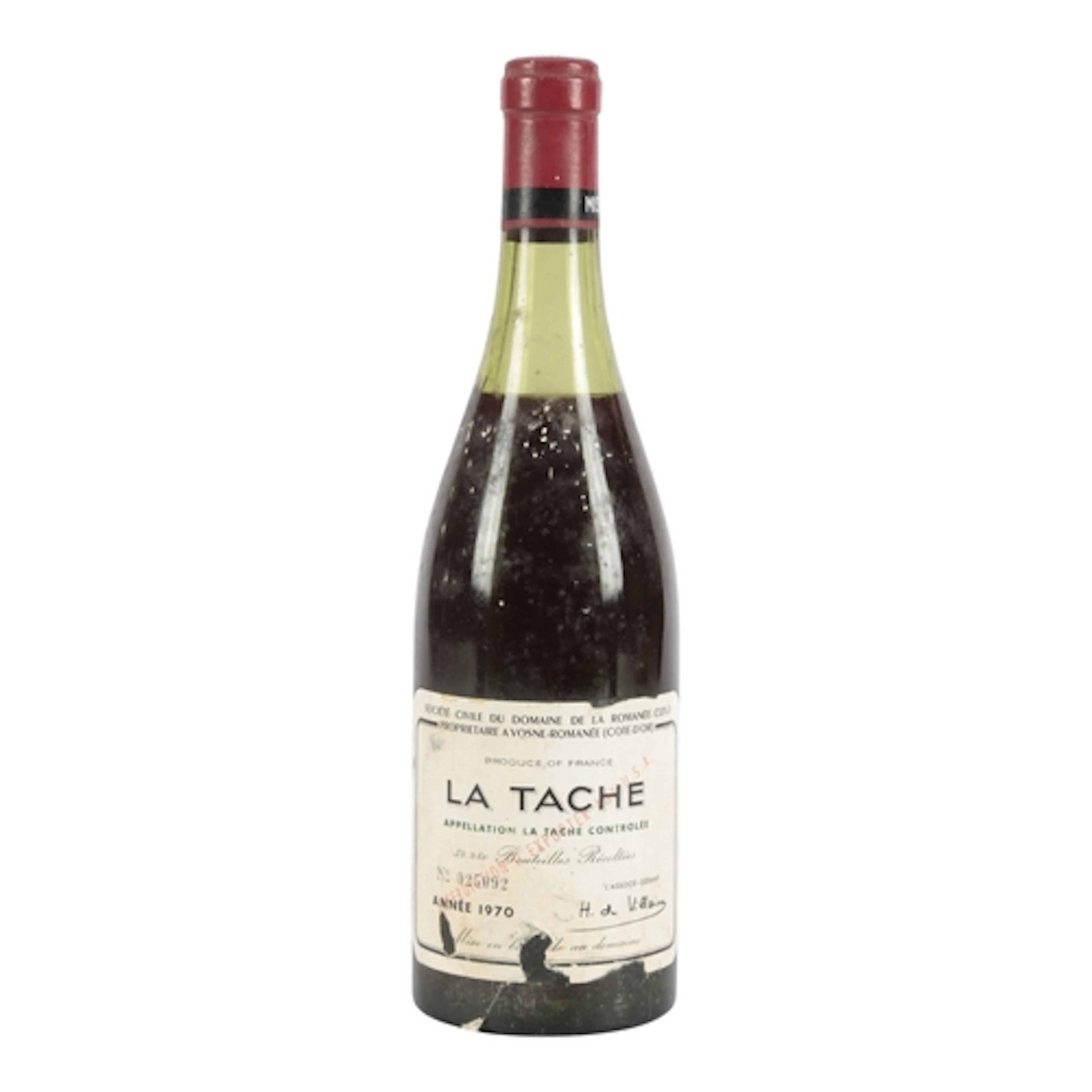 1970 Domaine de la Romanee-Conti La Tache Grand Cru Monopole...