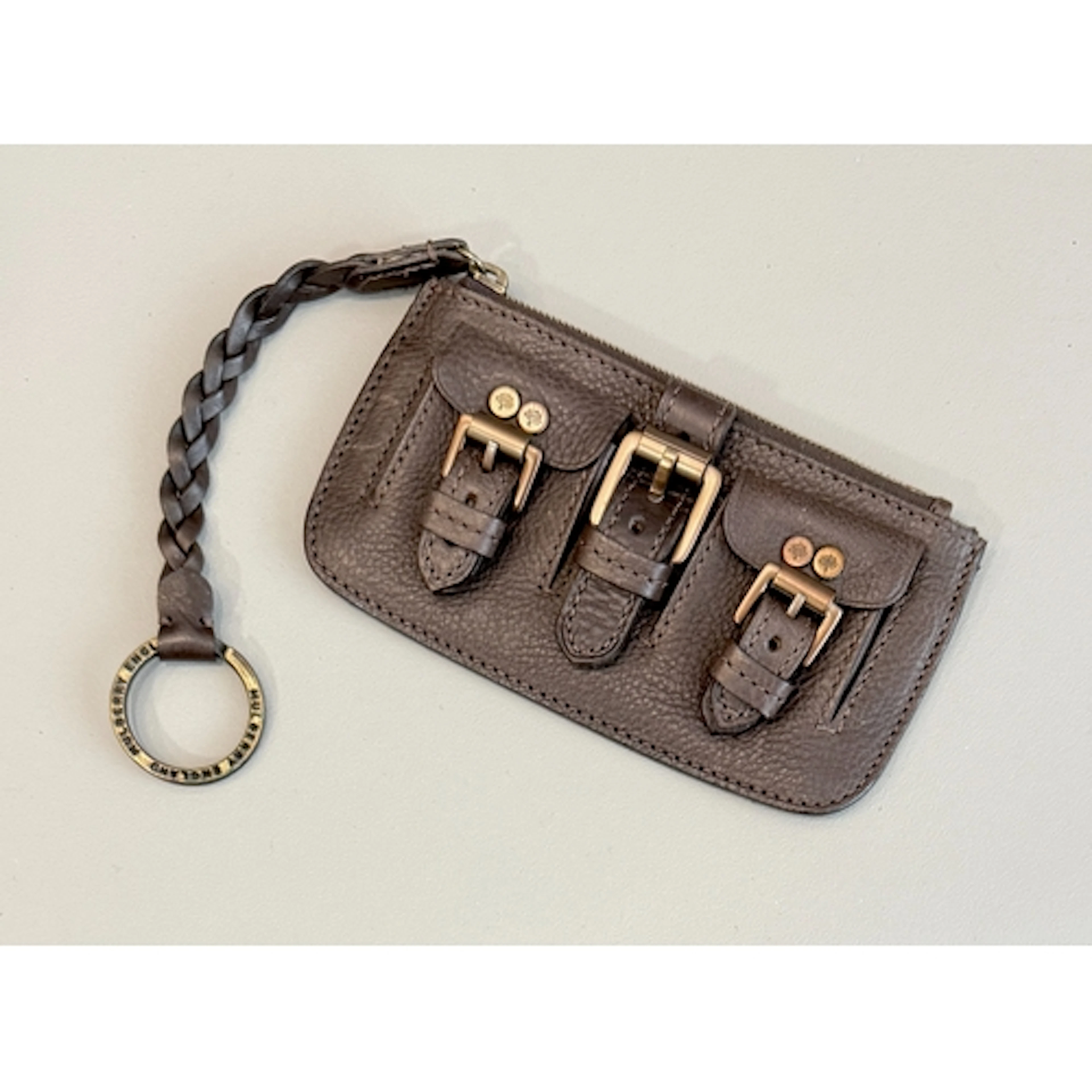 Mulberry Roxanne wallet - the dark brown pebble grained leat...