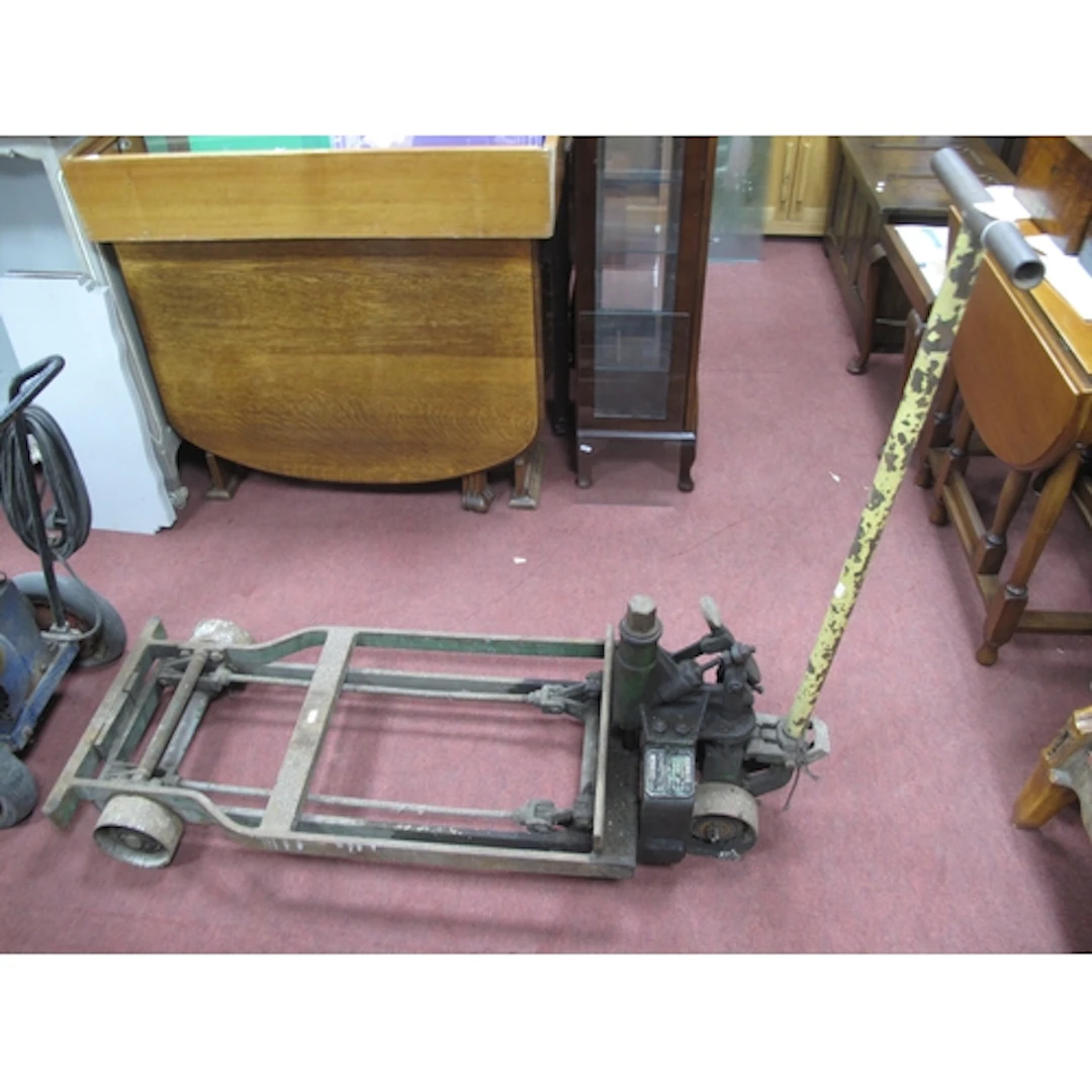 A Vintage J. Collis & Son Ltd Hydraulic Platform Truck/lifti...