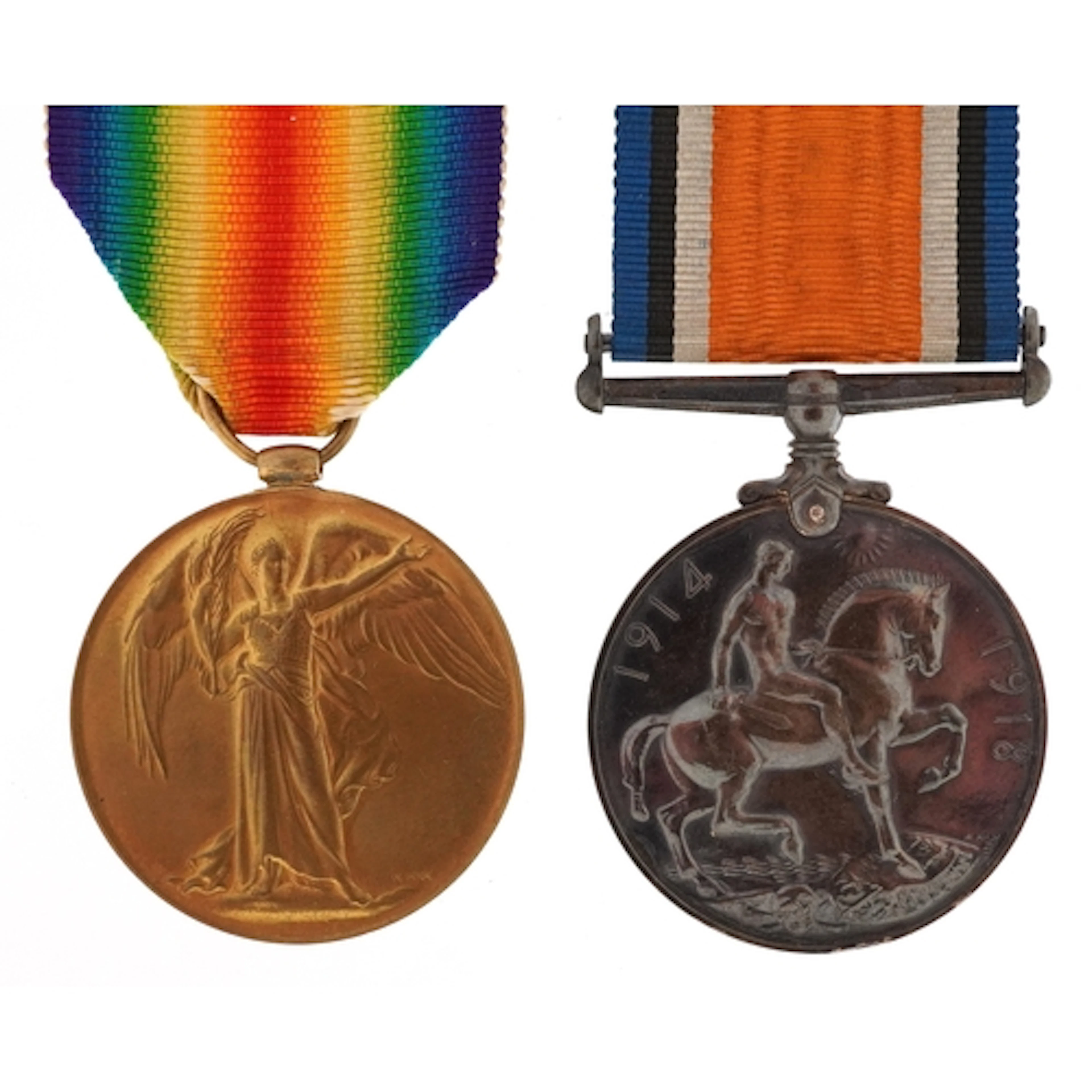 British military World War I medal pair awarded to 8317 PTE....