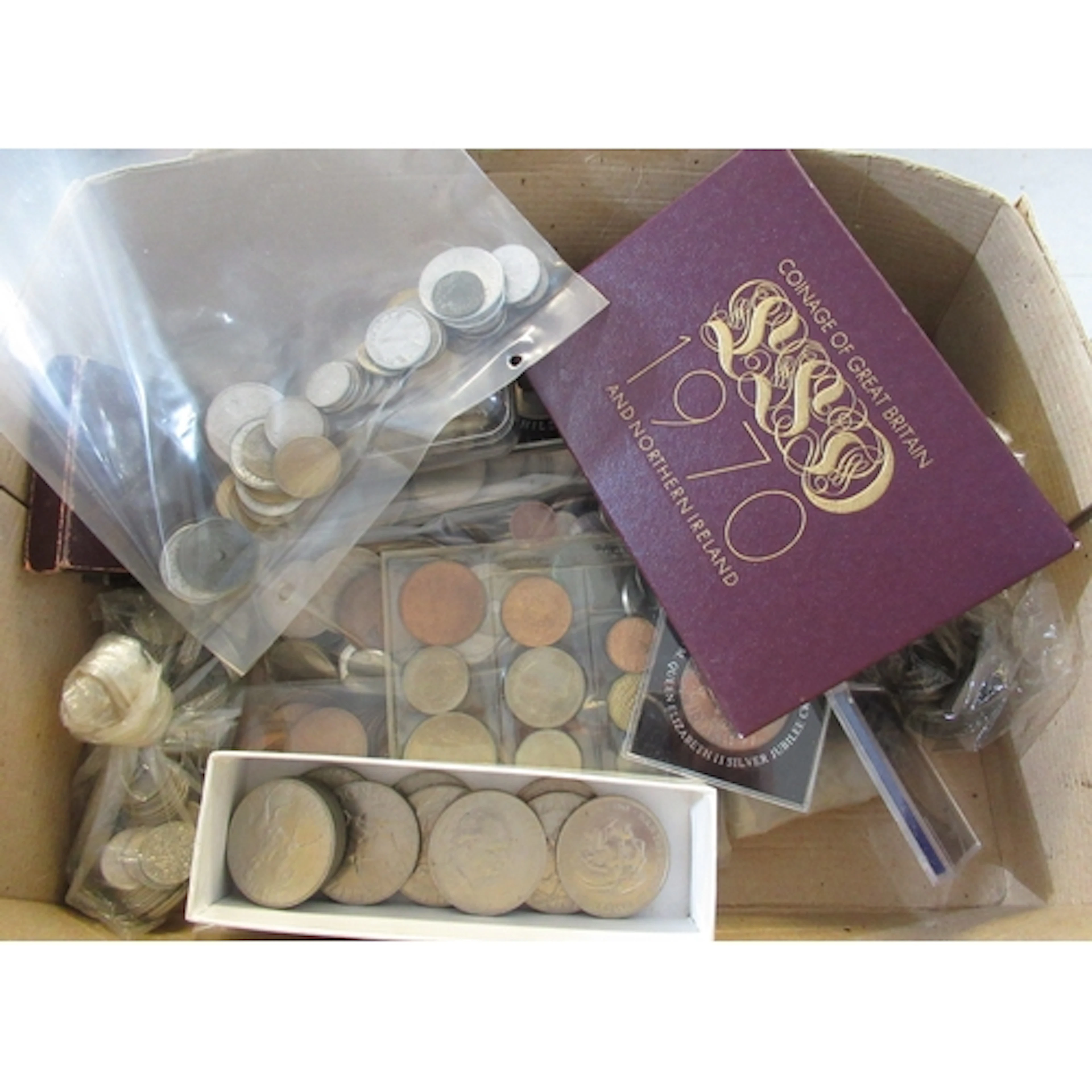 Box containing a quantity of miscellaneous, mainly British c...