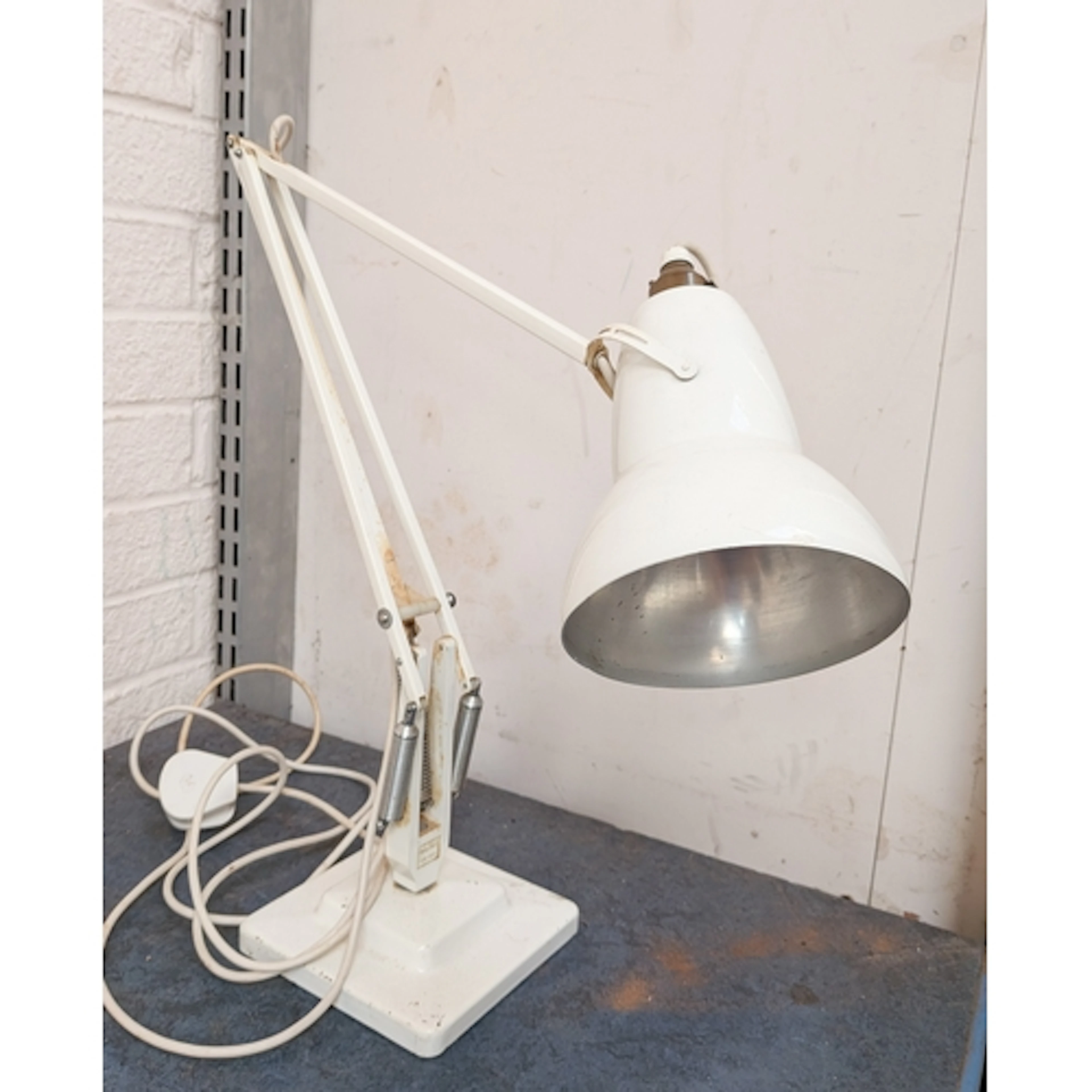 Vintage white anglepoise desk lamp