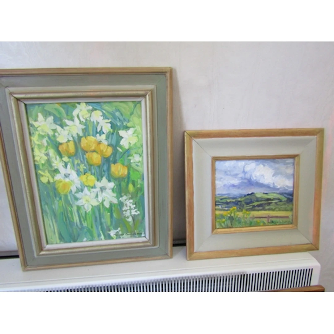 Philippa Bayliss Still Life and Landscape to Oil on Boards E...