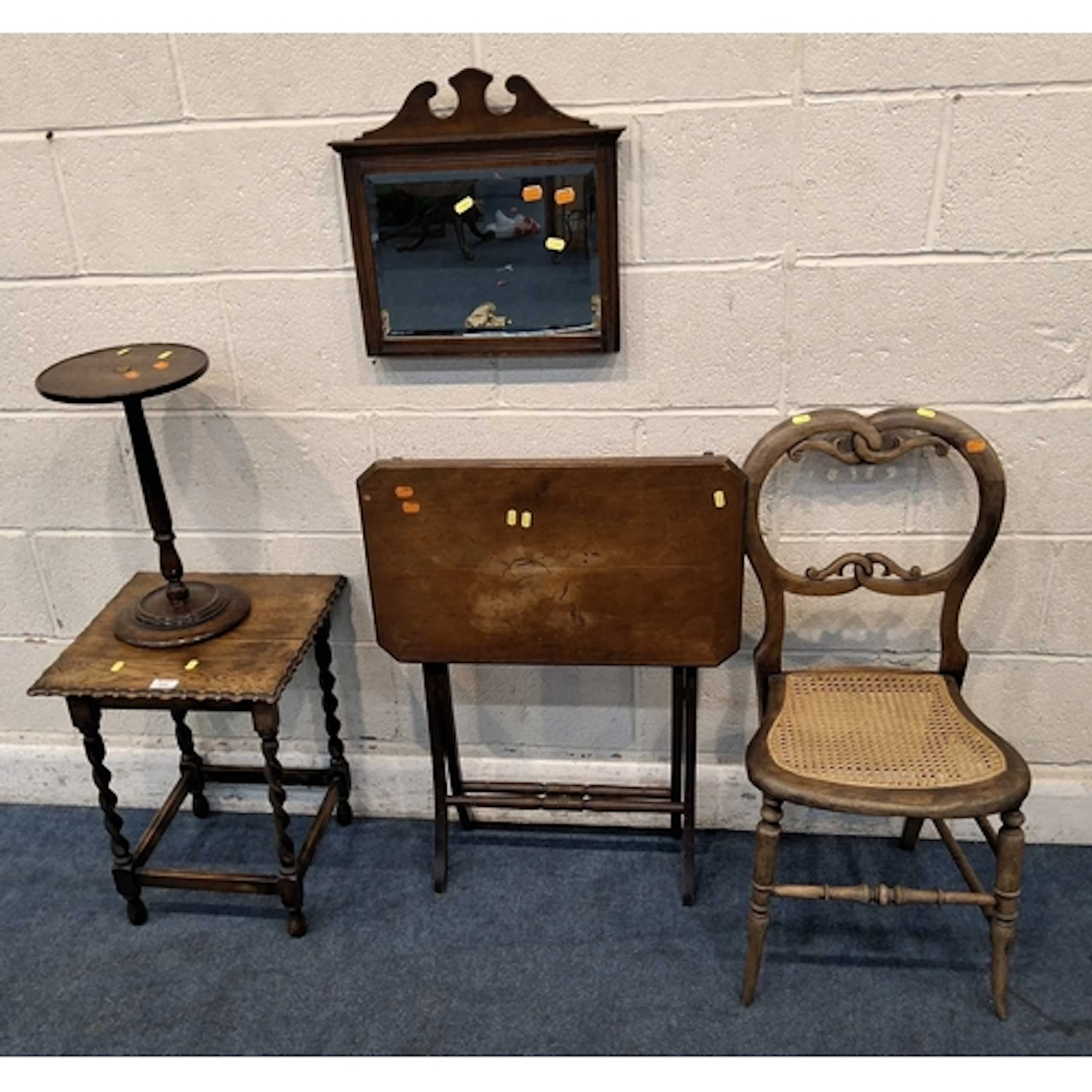 A SELECTION OF OCCASIONAL FURNITURE, to include an oak table...