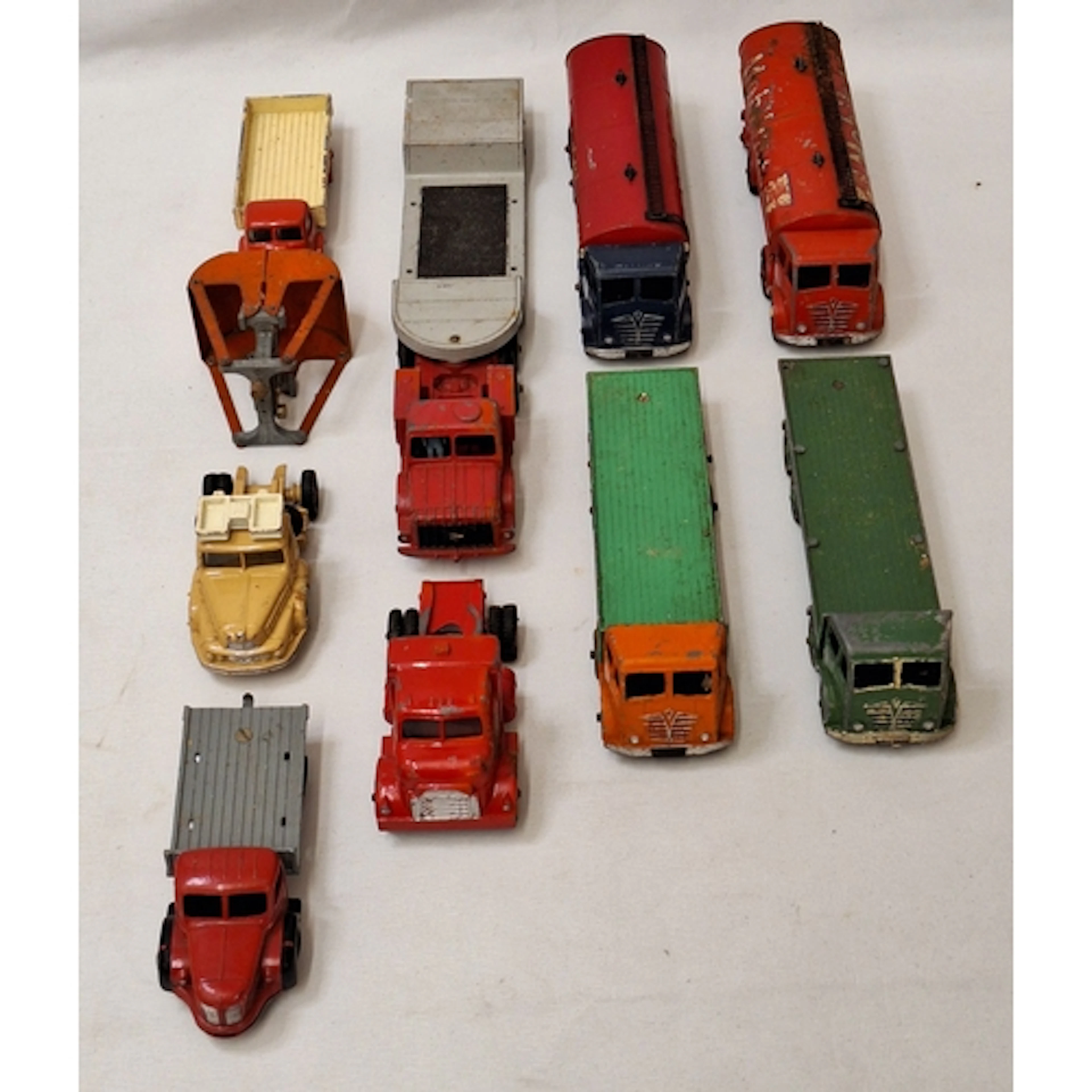 Playworn Die Cast Model Vehicles incl. Dinky Super Toys Fode...