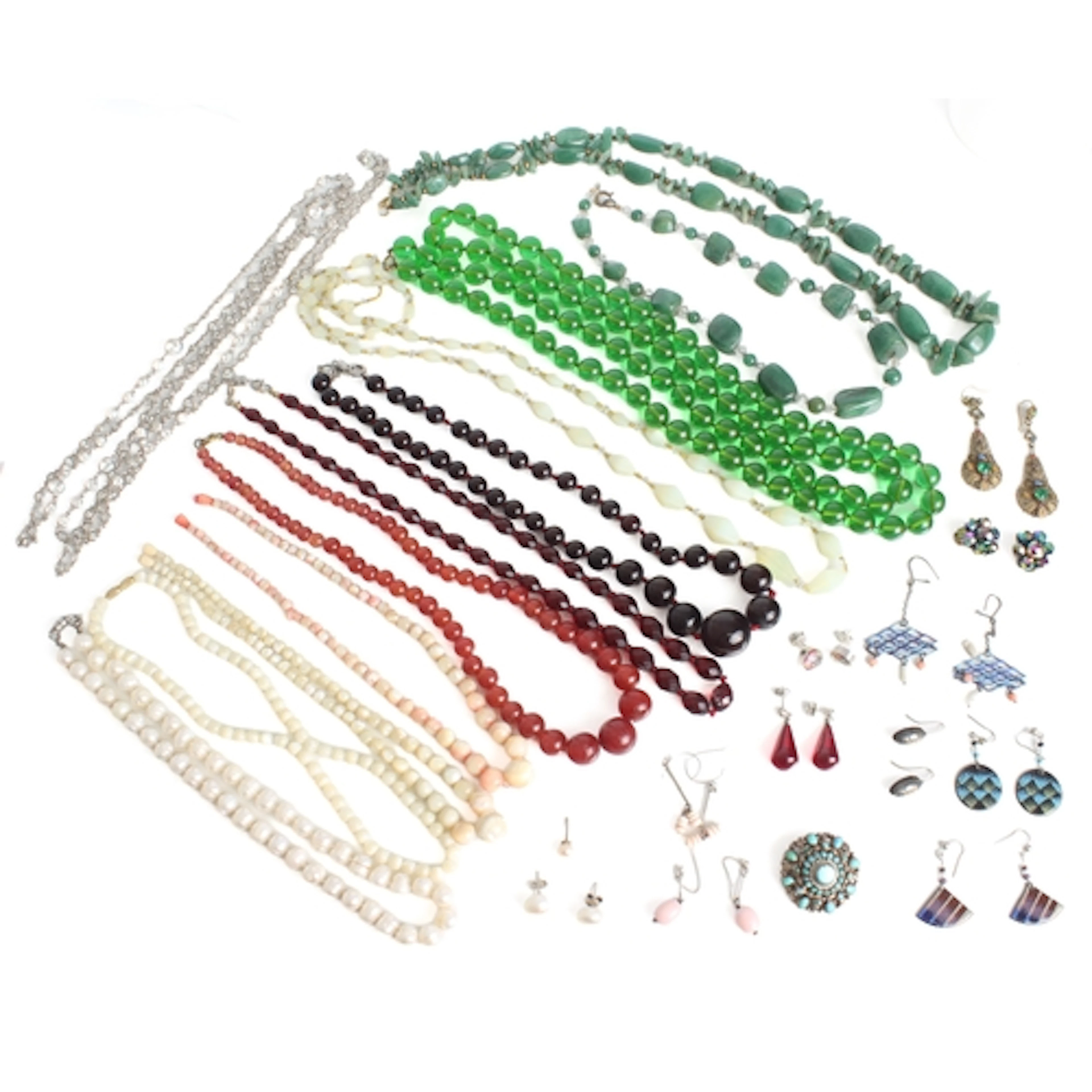 A small collection of vintage costume jewellery - mid to lat...