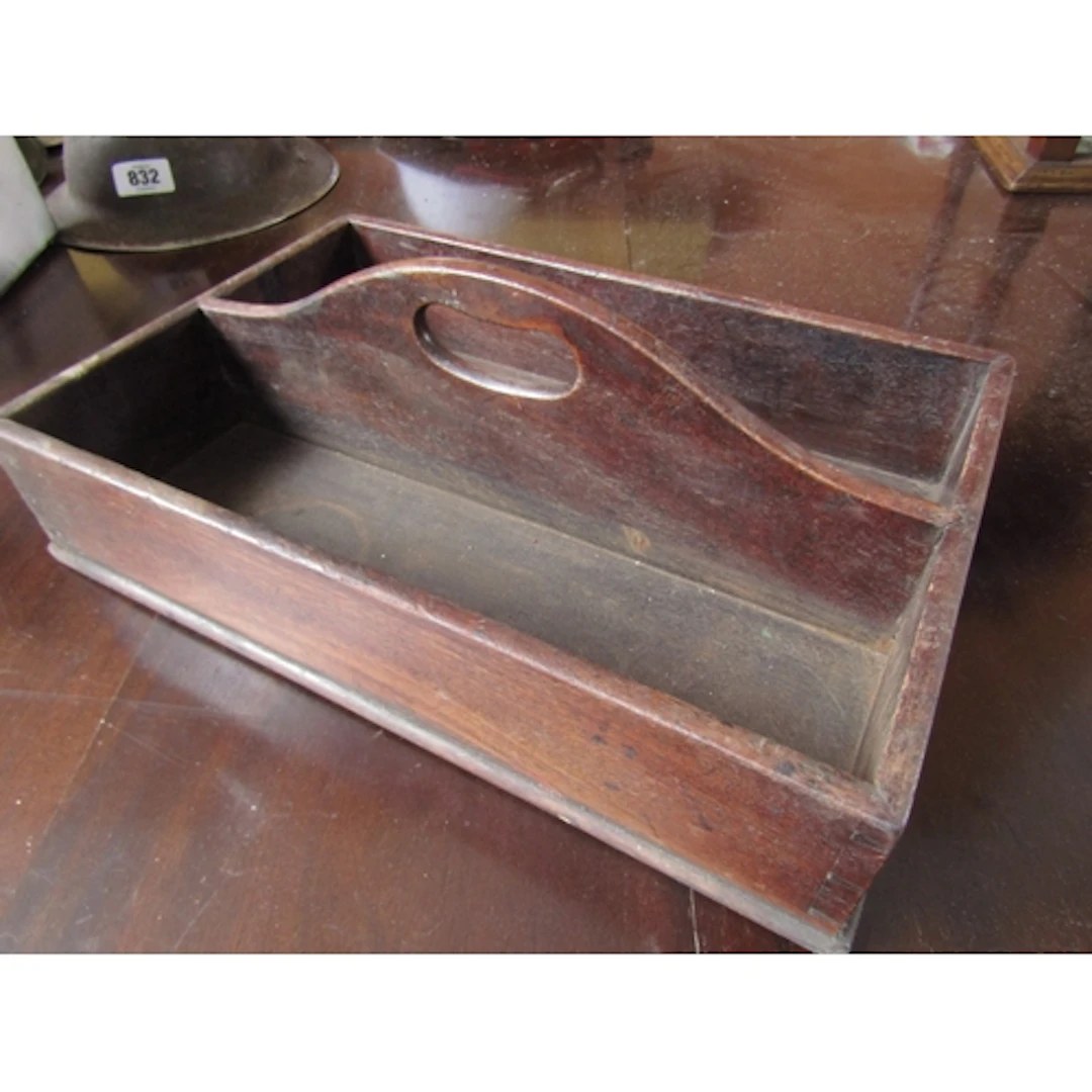 George III Mahogany Cutlery Box Rectangular Form Approximate...