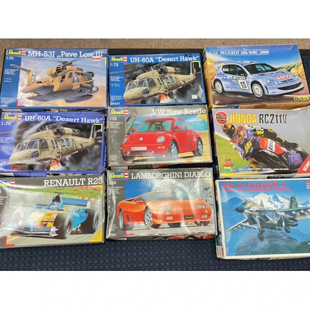 A Collection Of Boxed Plastic Model Kits Including Airfix, R...