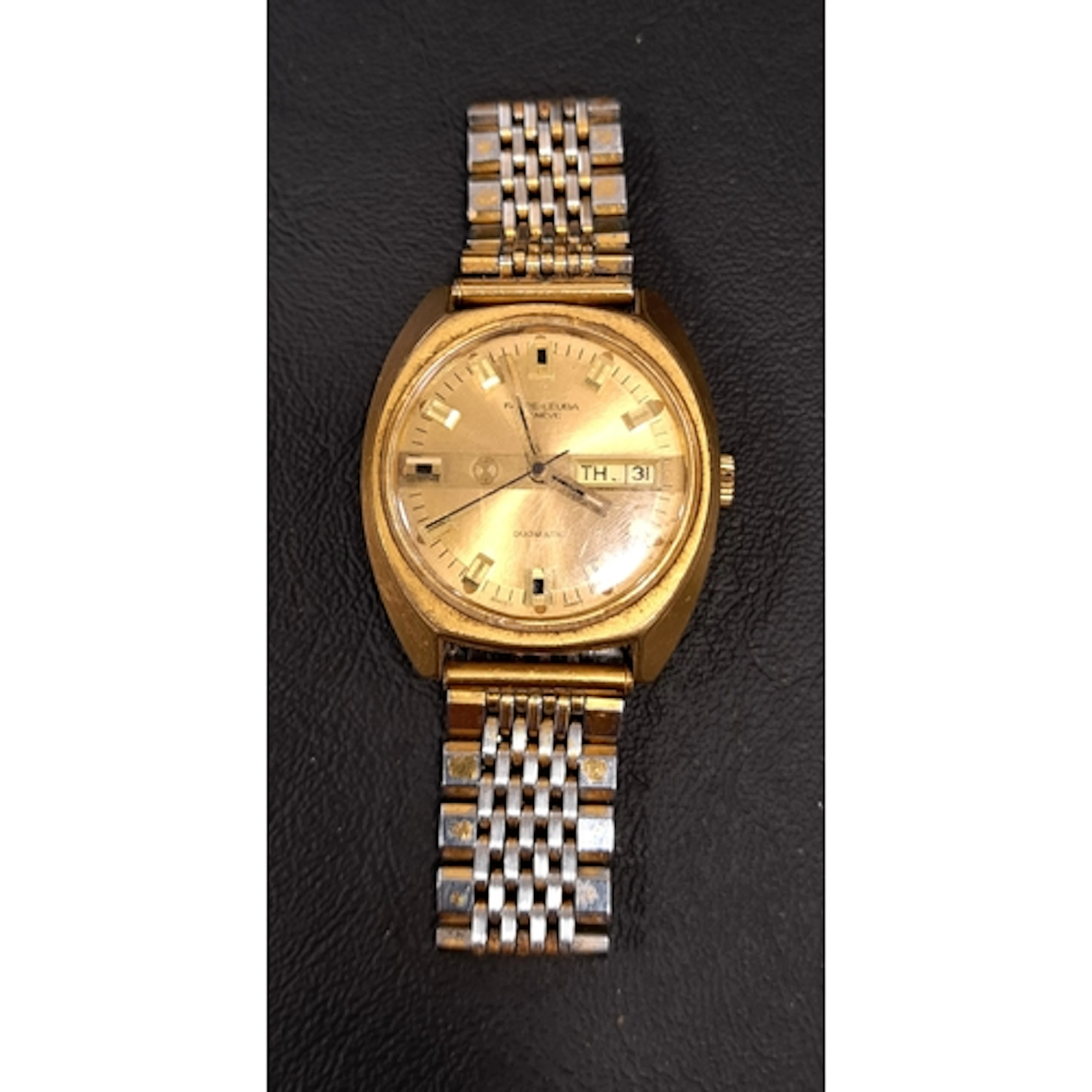 GENTLEMEN'S FAVRE-LEUBA GENEVE DUOMATIC WRISTWATCH 1970s, th...