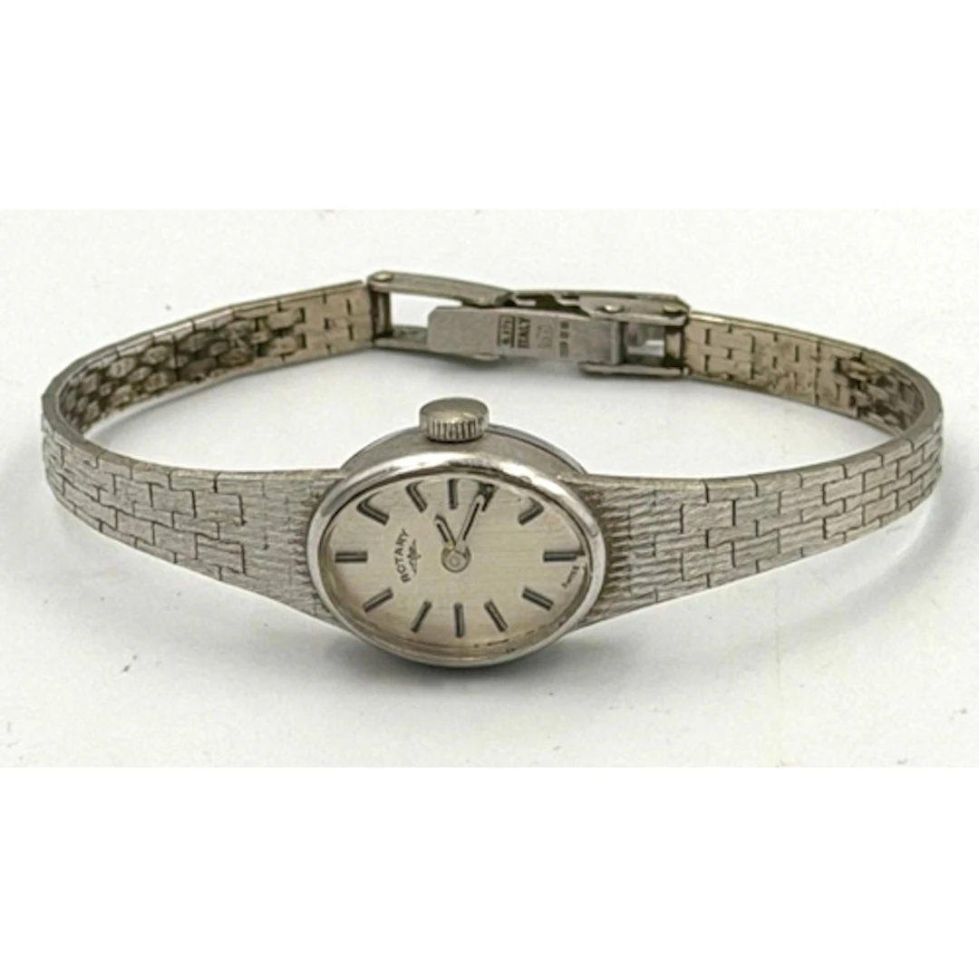 A 9ct white gold Rotary ladies watch