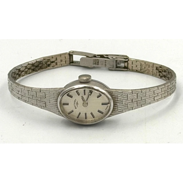 A 9ct white gold Rotary ladies watch