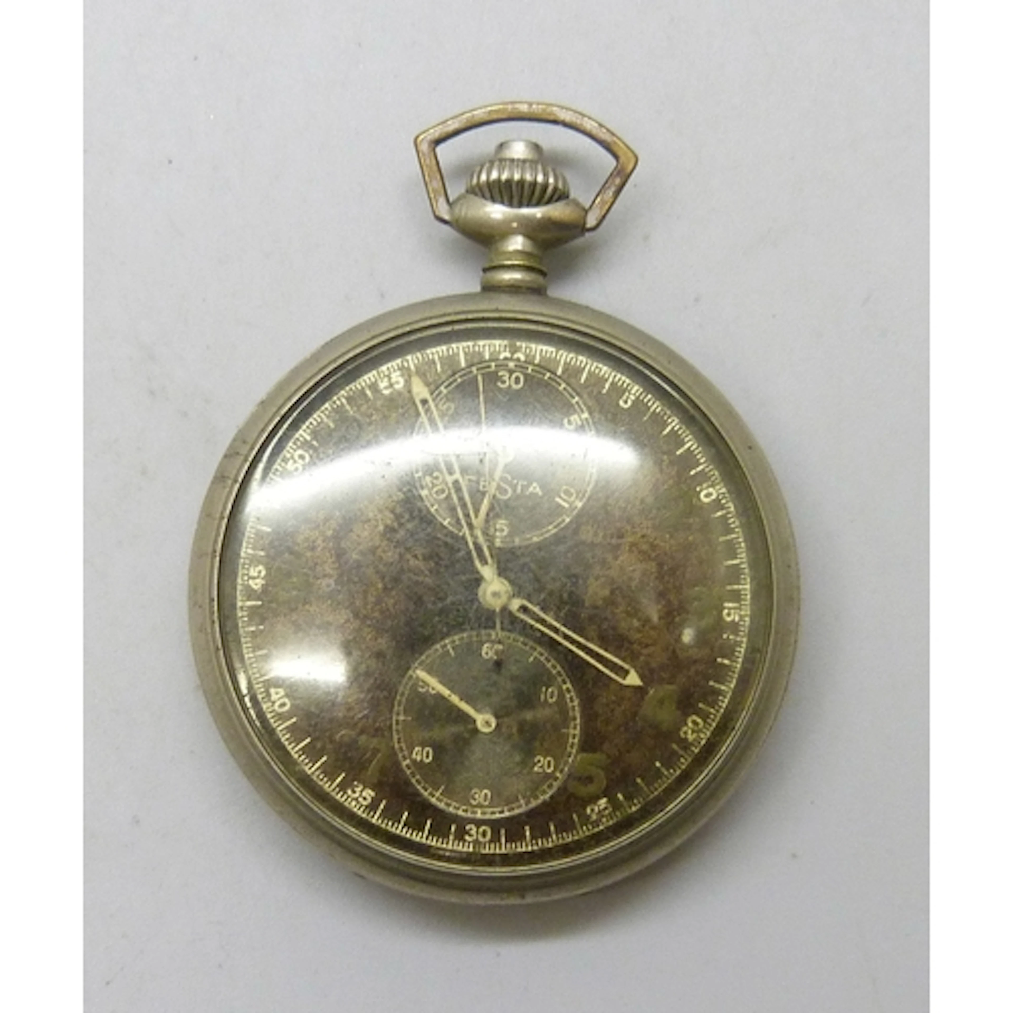 A Festa black dial pocket watch, 6.8cm