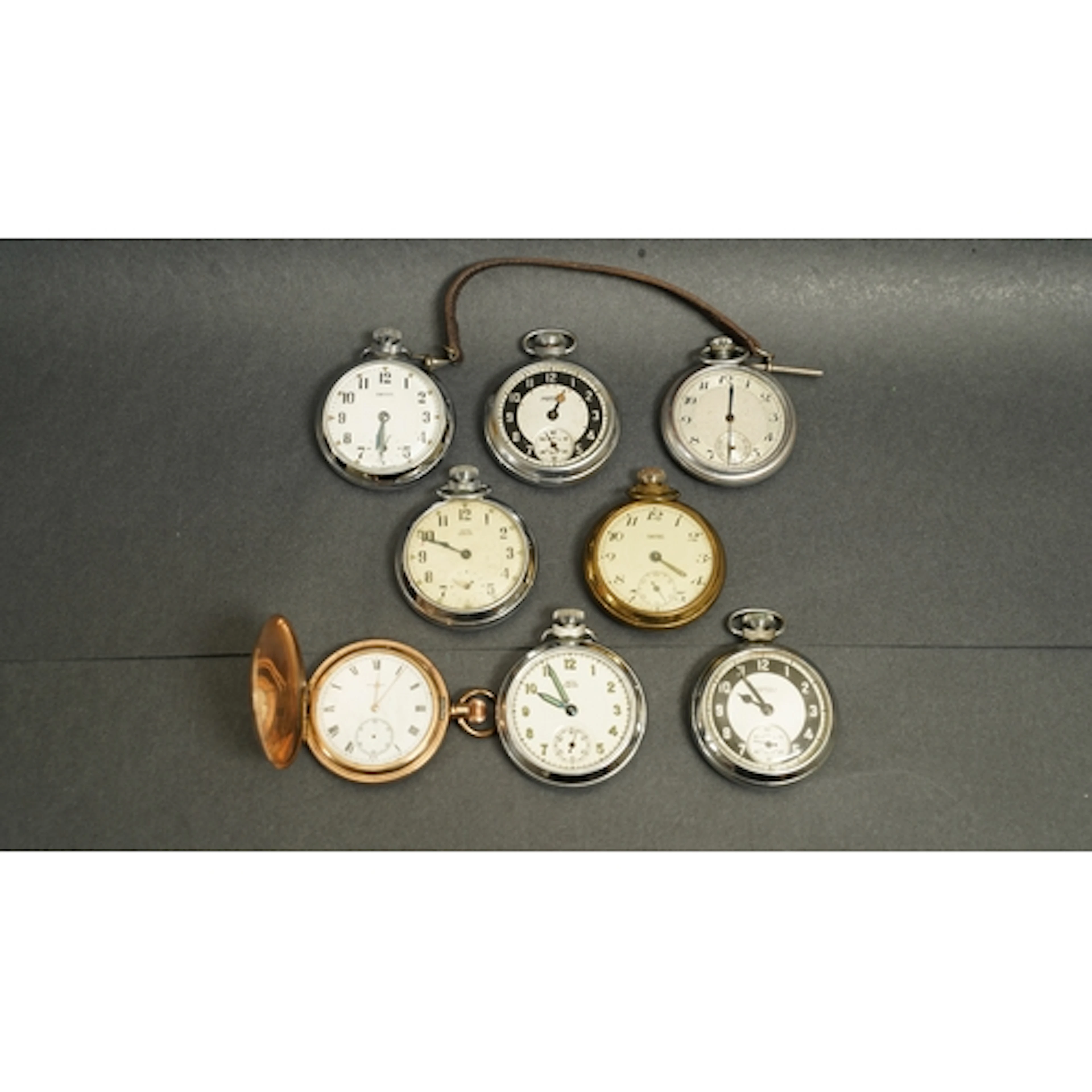 Collection of 9 pocket watches to include Smiths, Waltham an...
