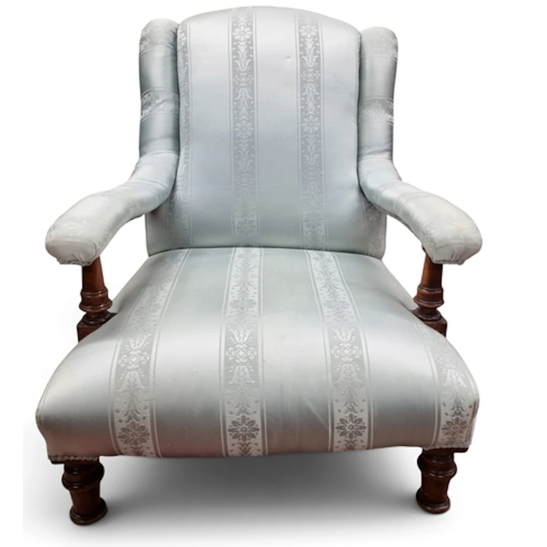 A 19th Century Mahogany Showframe upholstered Armchair in th...