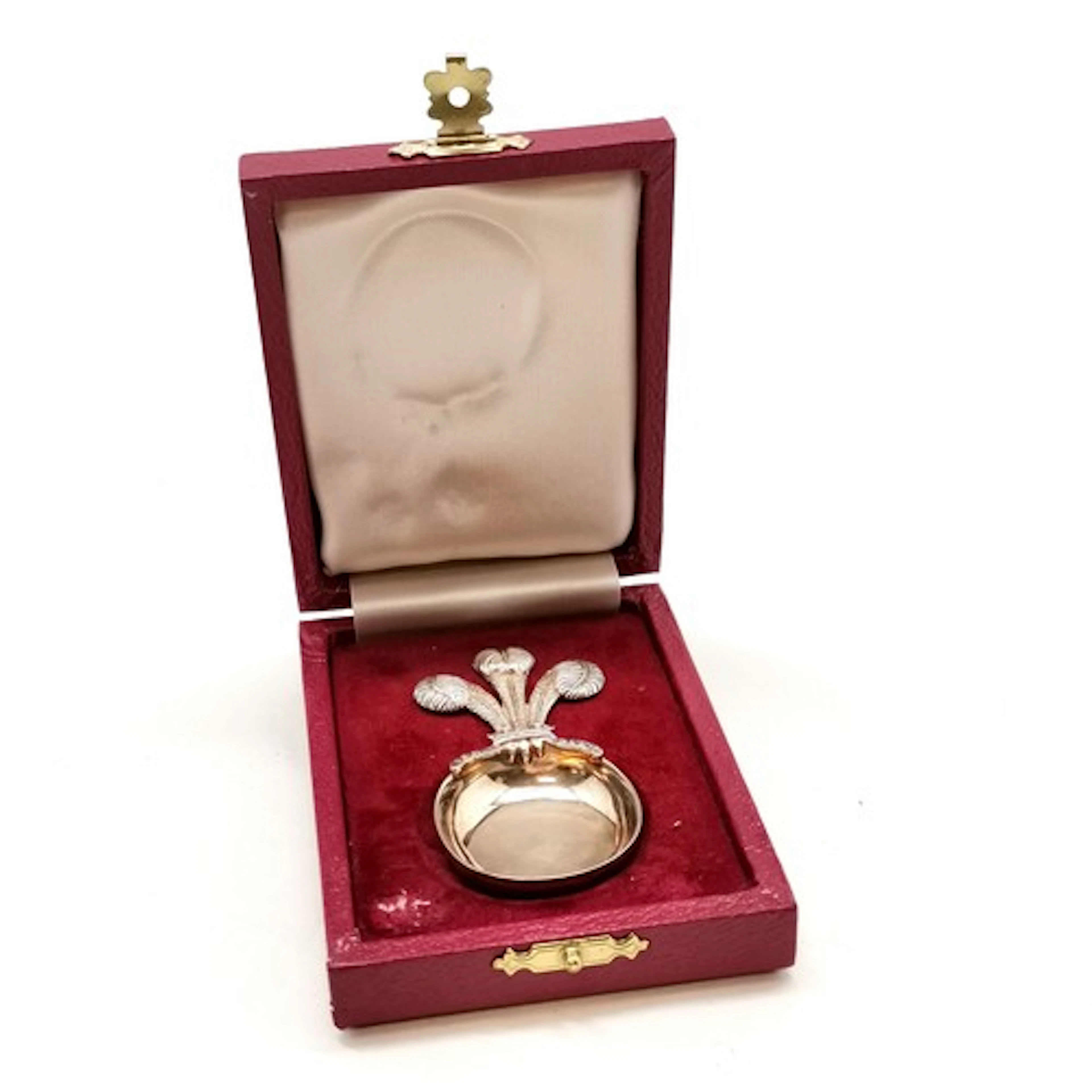 1981 Royal Wedding silver caddy spoon with plume of feathers...