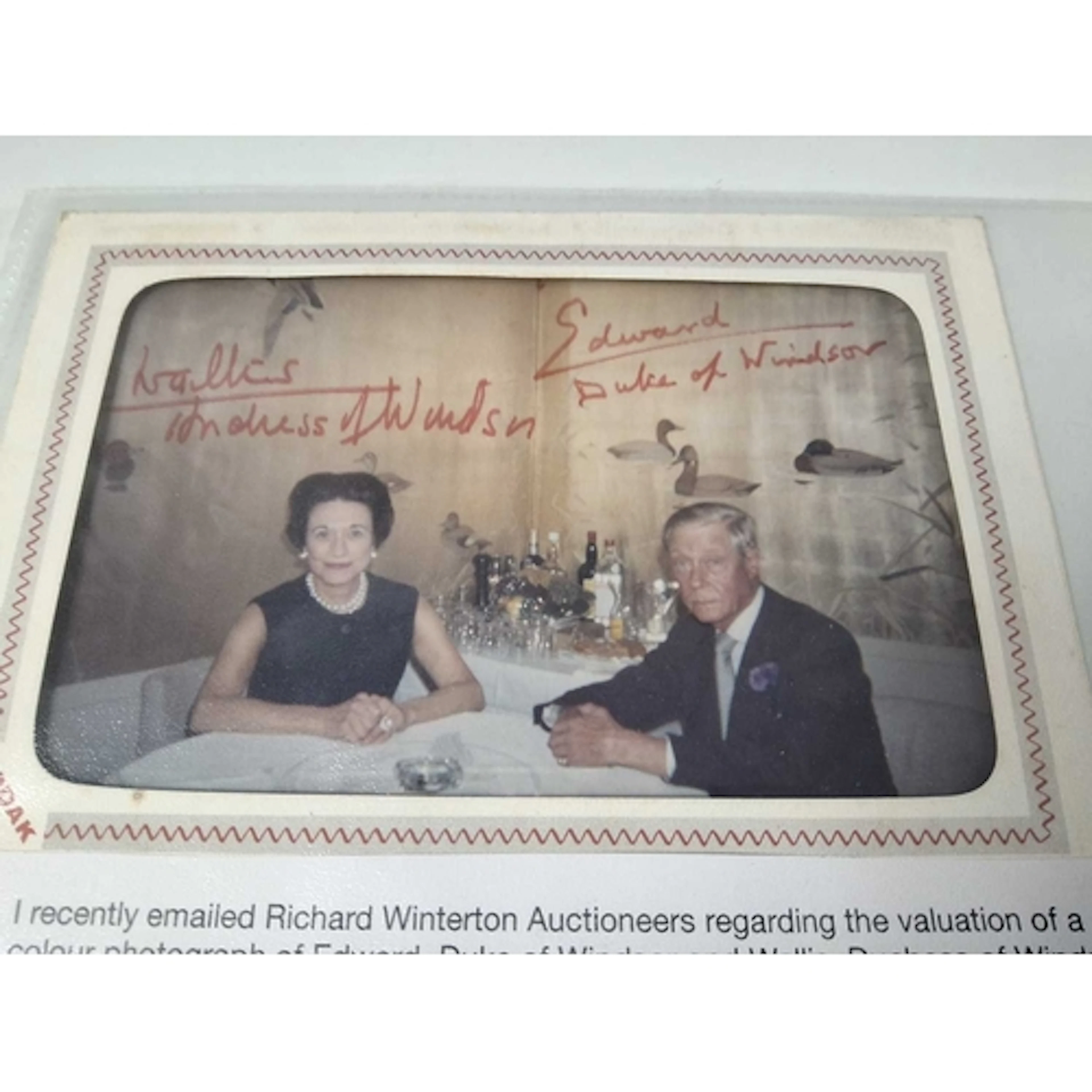 THE DUKE & DUCHESS OF WINDSOR, A Signed Kodak Photograph...