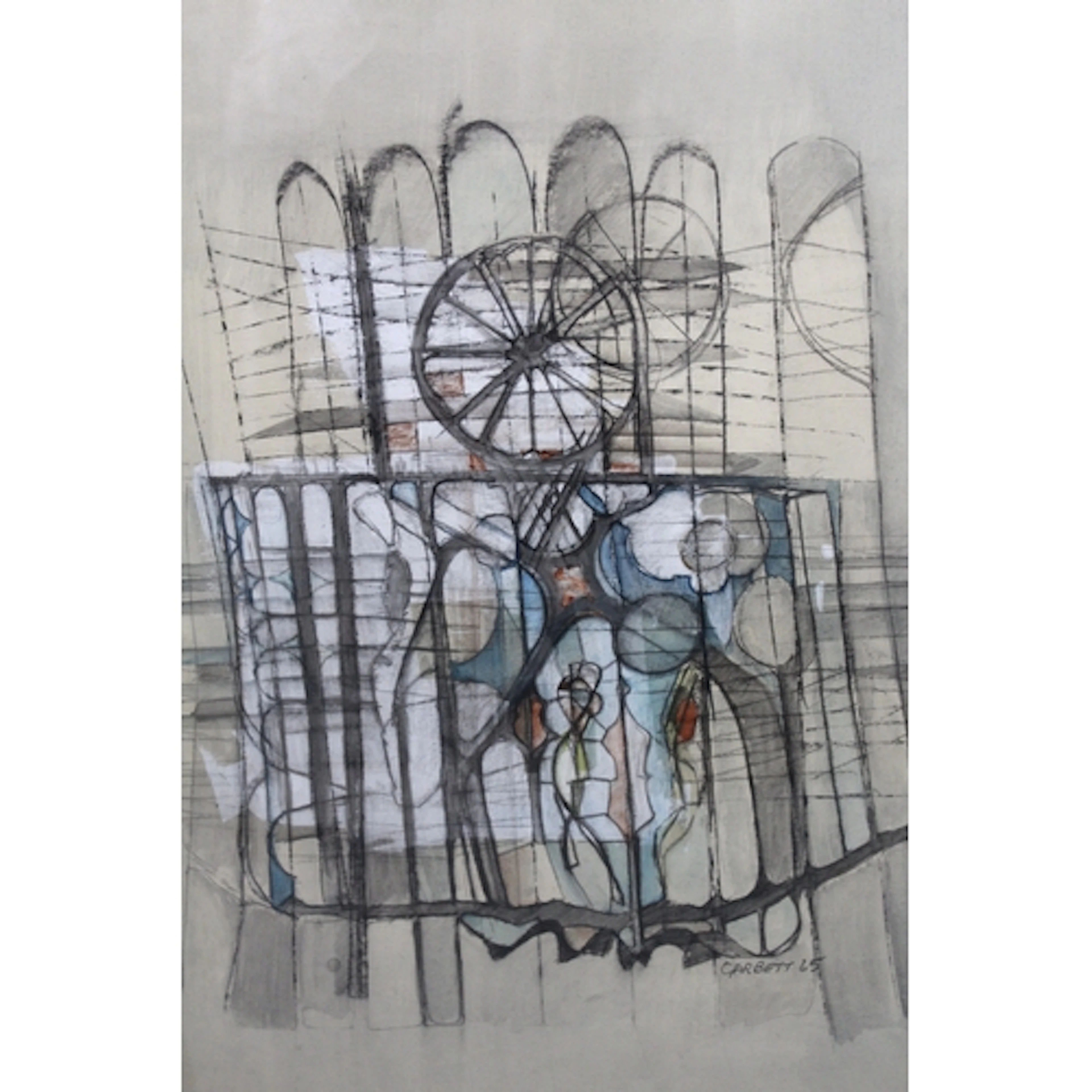 Donald J. Garbett, 20th Century watercolour, surrealist stud...