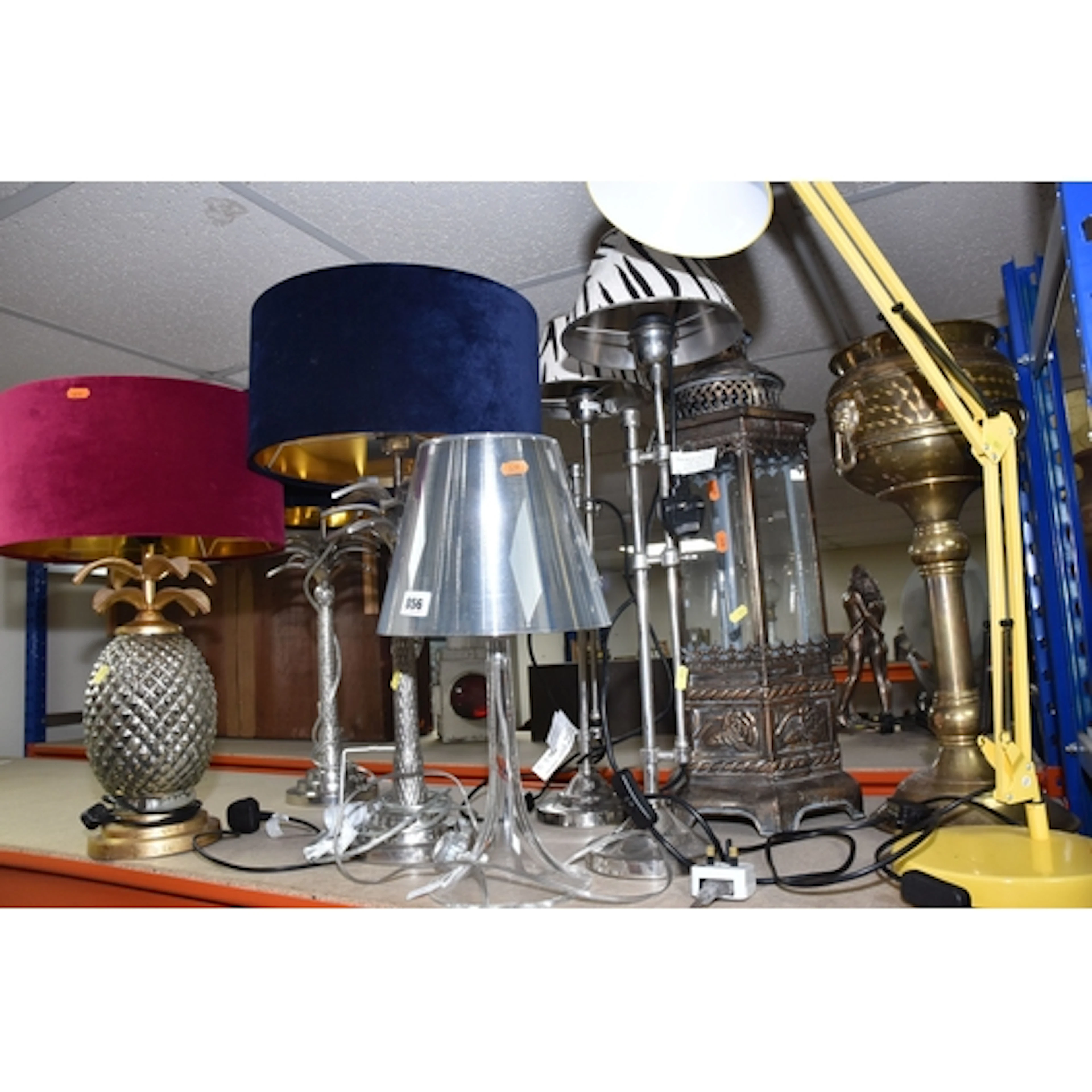 A GROUP OF CONTEMPORARY LAMPS to include a pair of table lam...